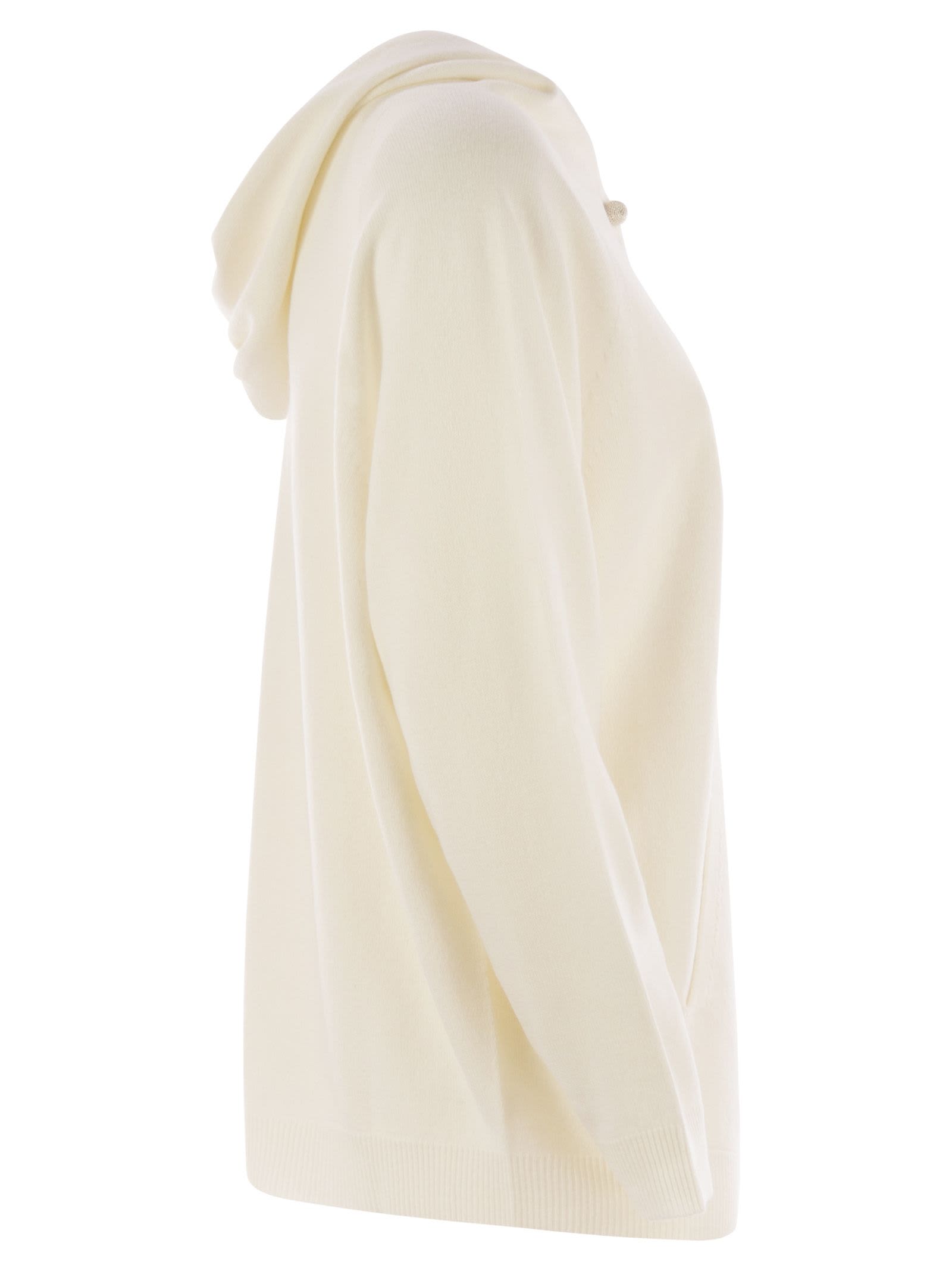 Fabiana Filippi Platinum Hoodie In Neutral