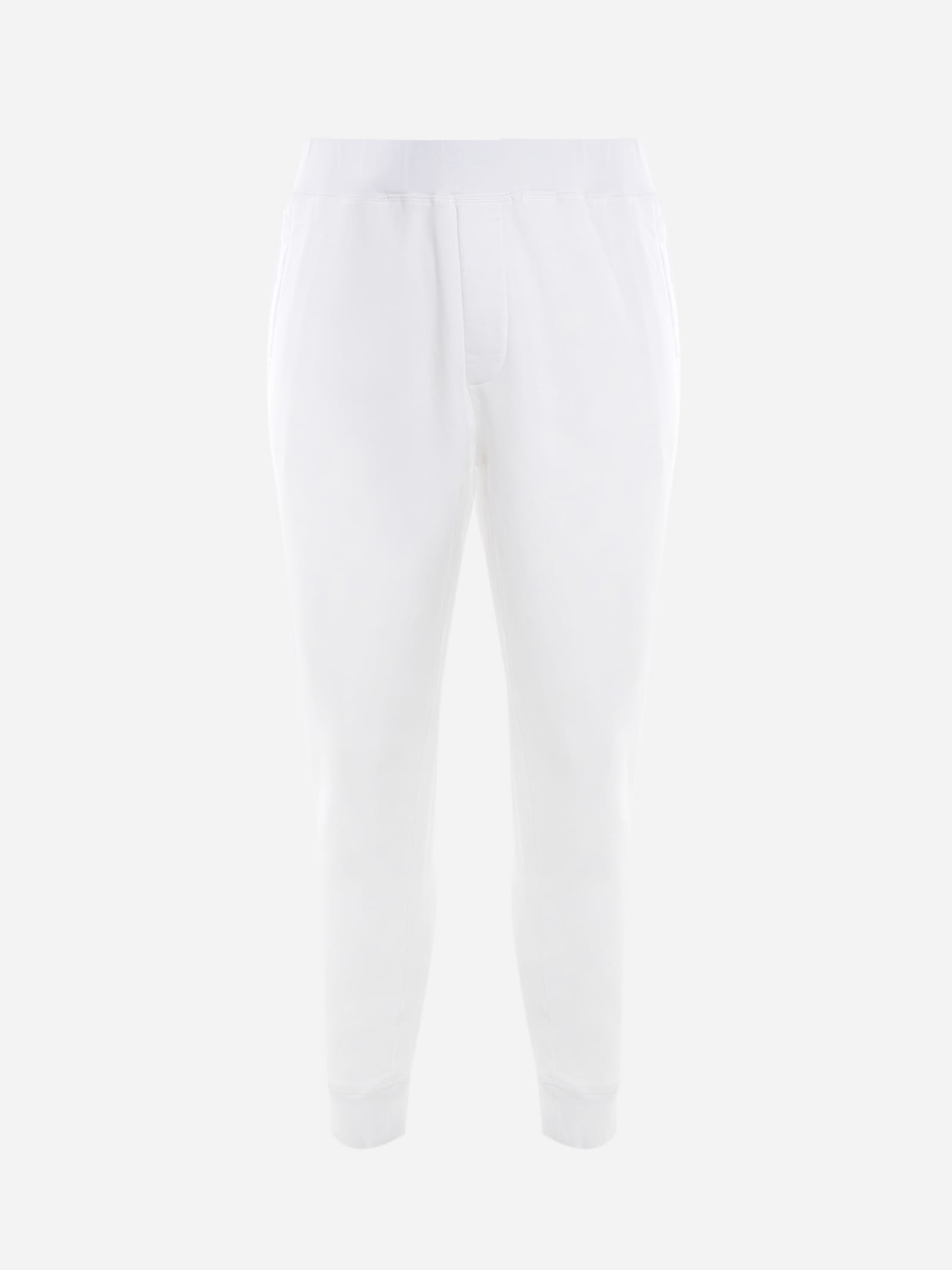 Dsquared2 Cotton Trousers With Contrasting Icon Print