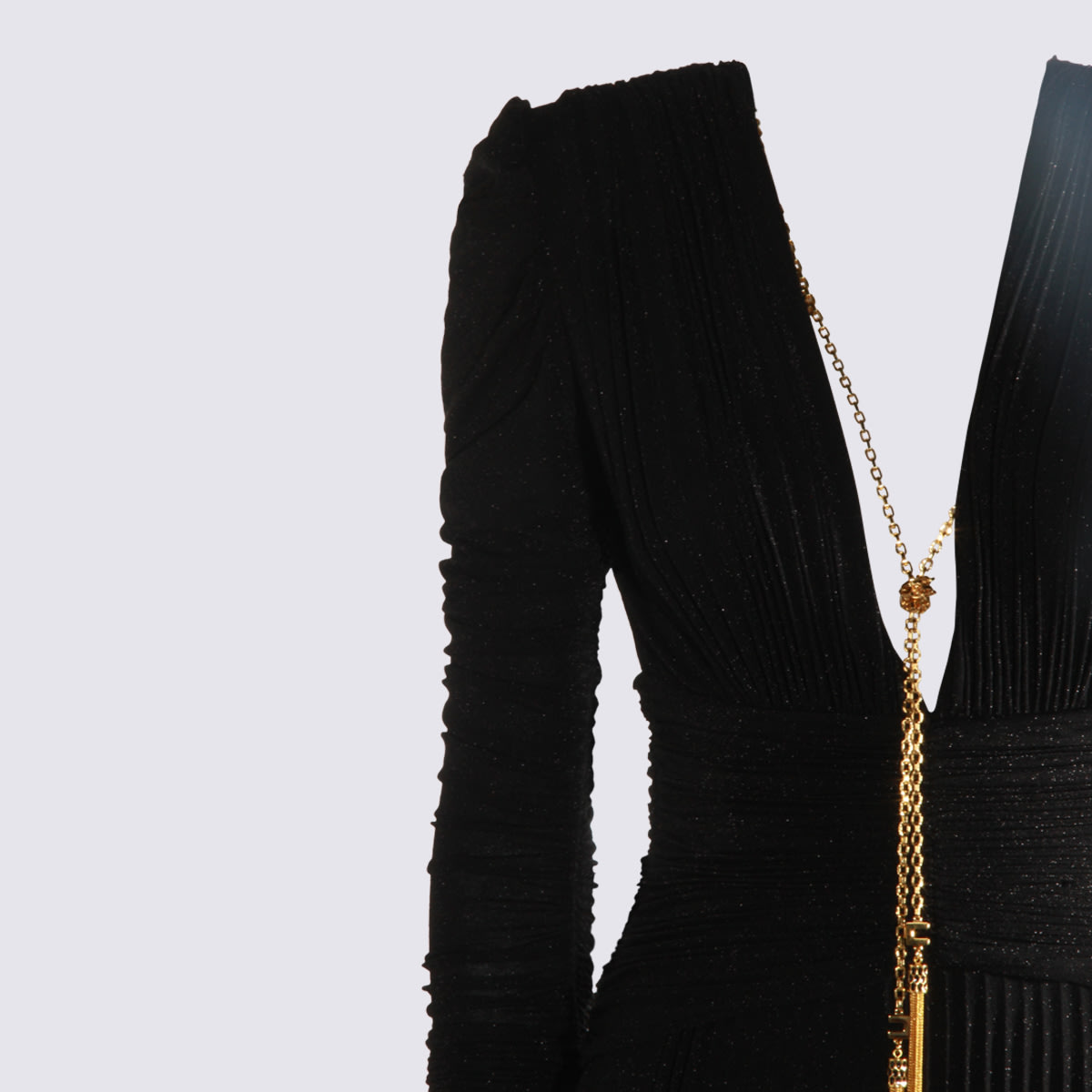 Elisabetta Franchi Black Dress In Black