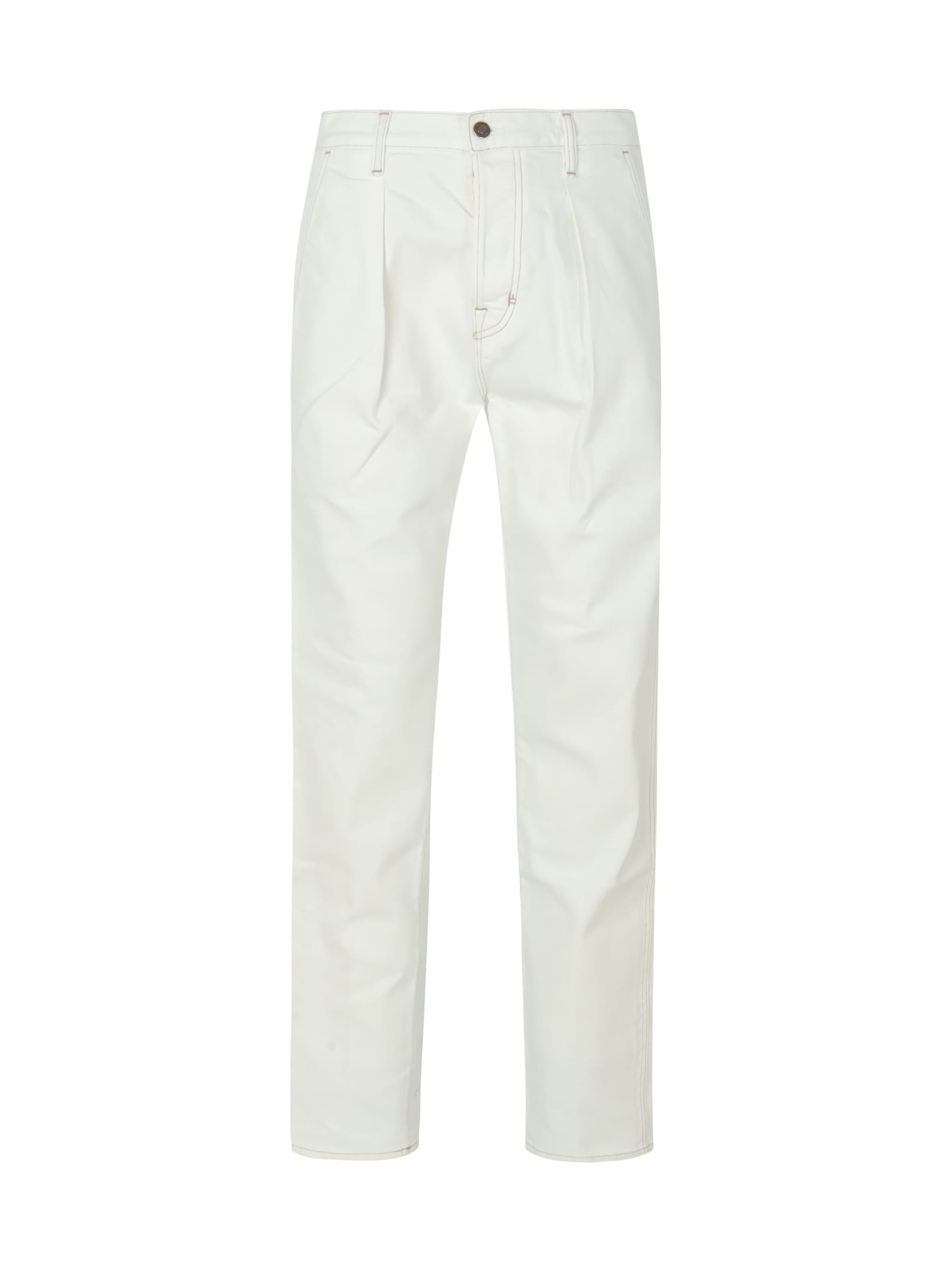 Tom Ford Confort White Pleated Chino