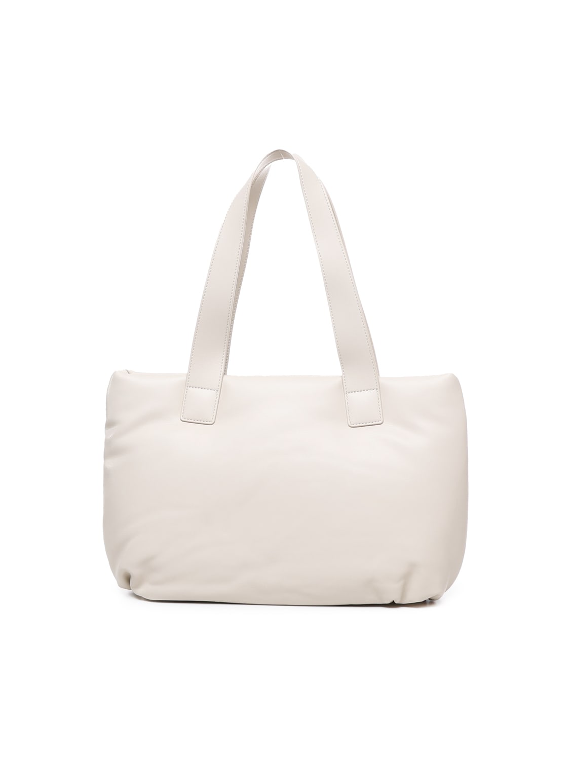 Shop Love Moschino Padded Bag With Logo In White
