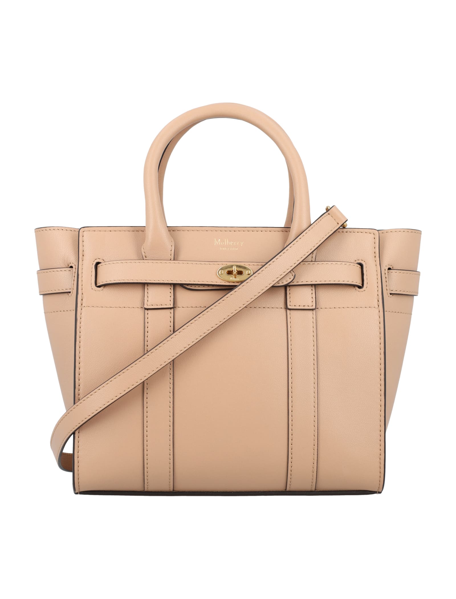 Mulberry Mini Zipped Bayswater Bag In Maple