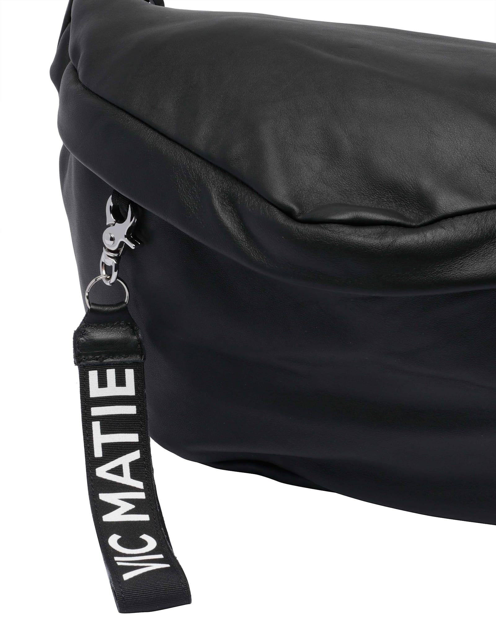 Vic Matie Leather Bum Bag In Black