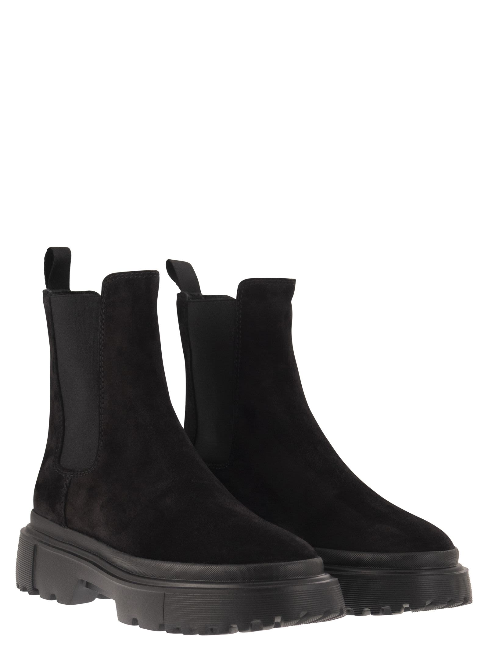Shop Hogan Chelsea Boots H619 In Black