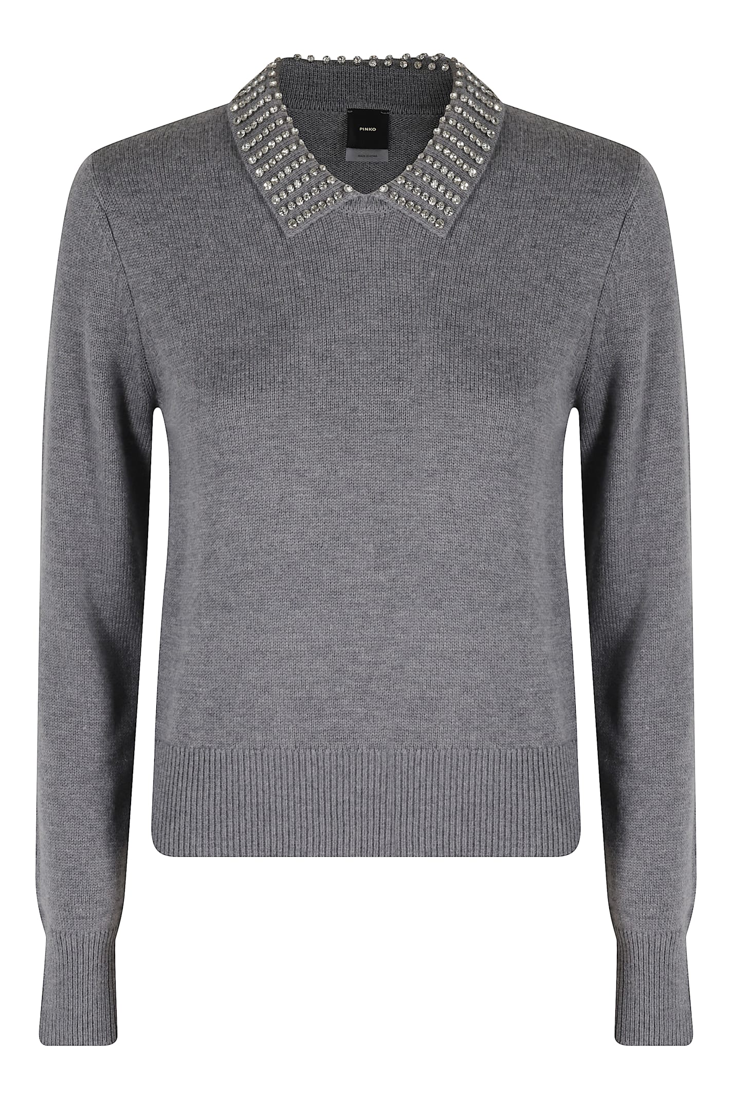 Pinko Ventotene Wool Blend Sweater In Gray