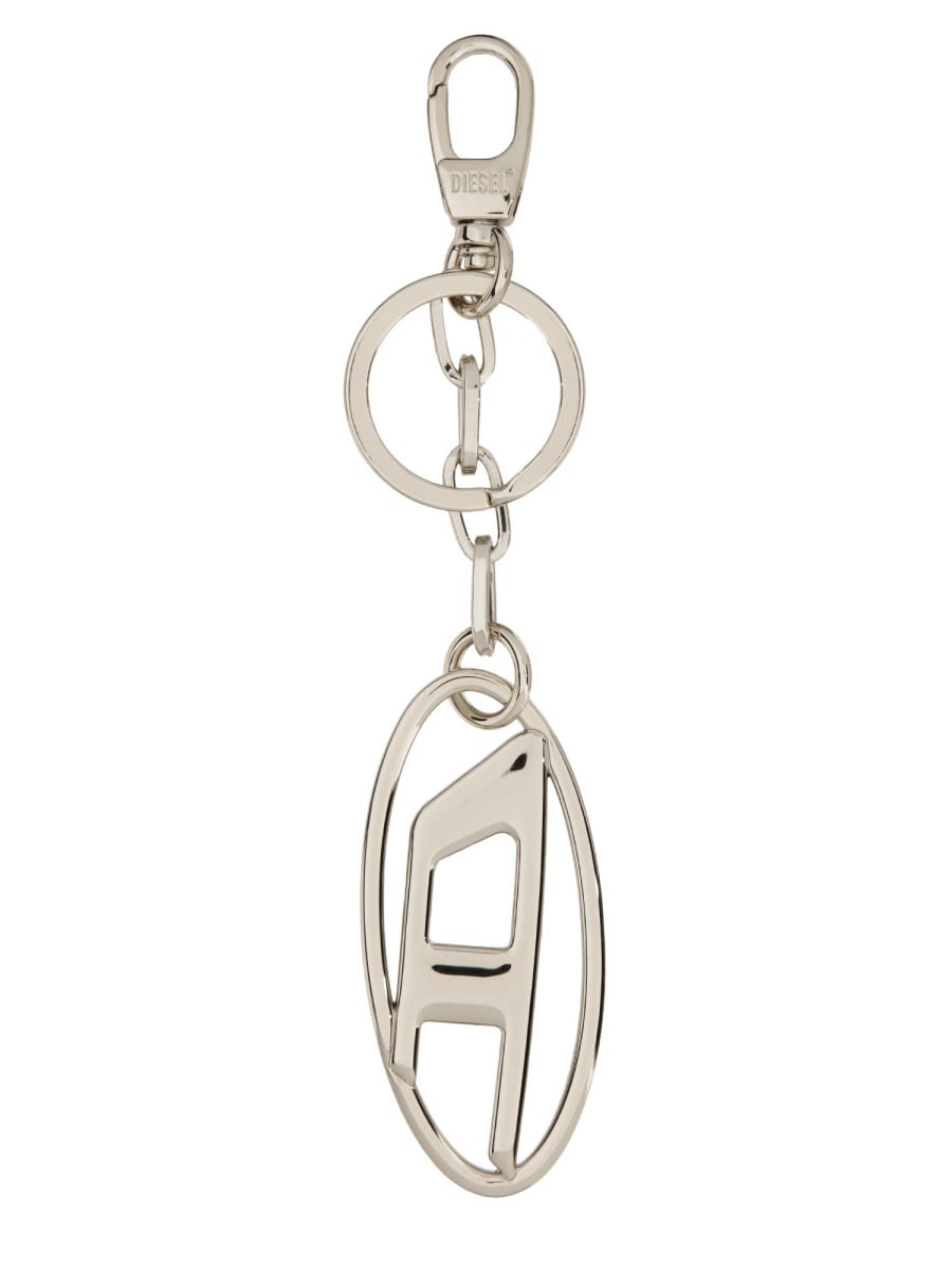 Diesel Keychain With Logo In Gold
