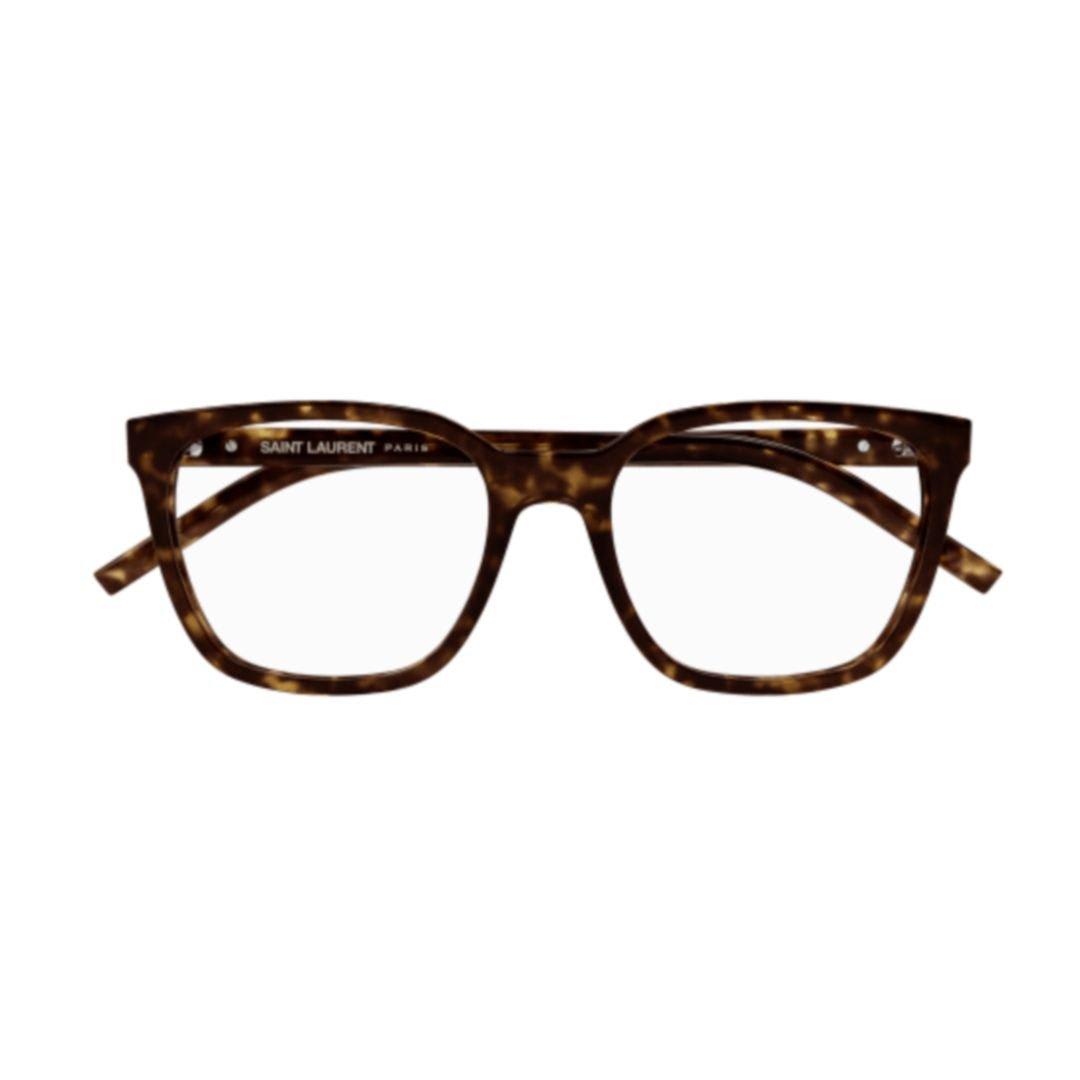 Saint Laurent Square Frame Glasses In Brown