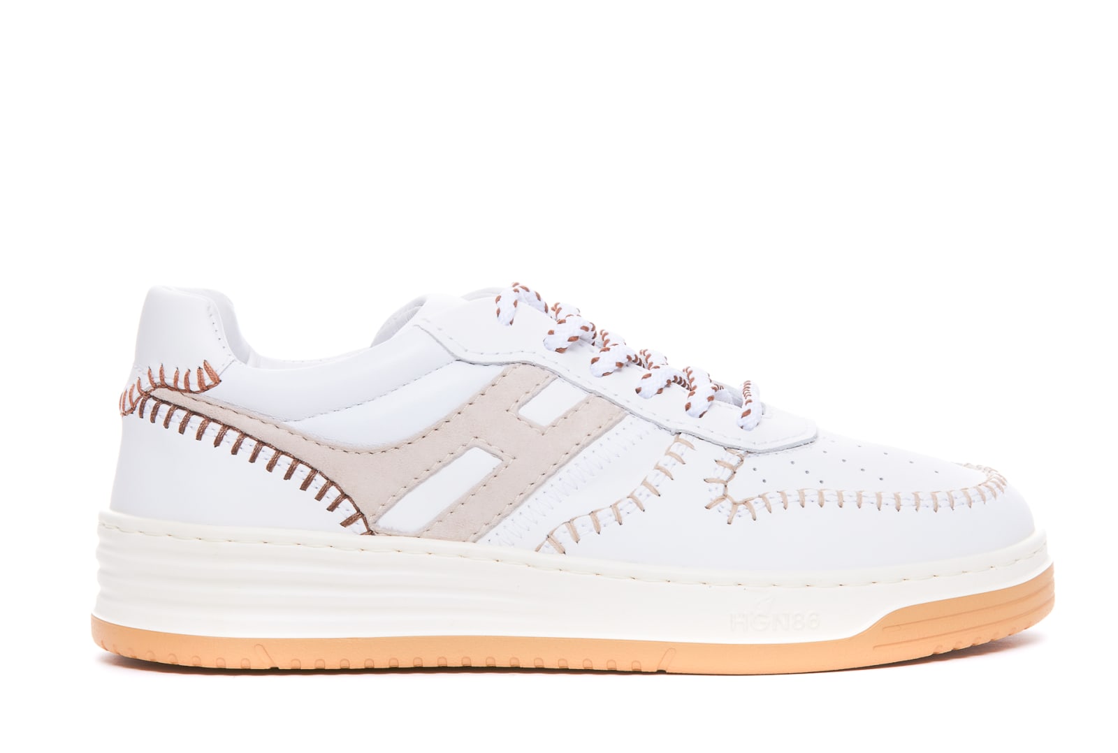 Shop Hogan H630 Sneakers In Beige