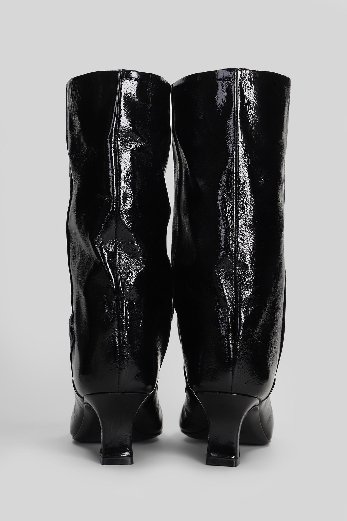 The Seller High Heels Boots In Black Leather In Black