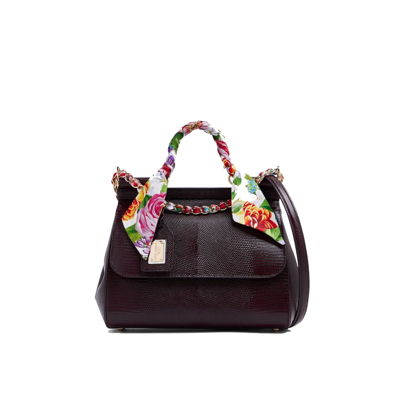 Shop Dolce & Gabbana Sicily Dauphine Handbag In Red