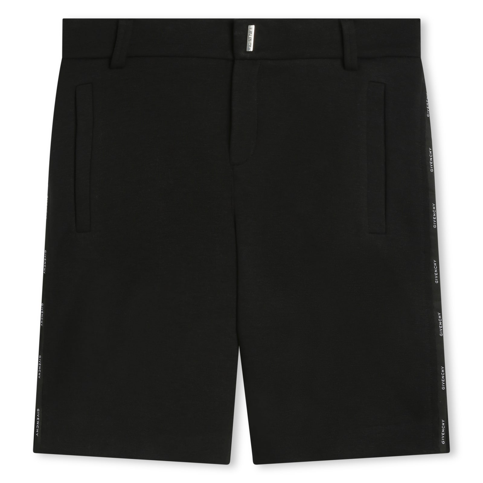 Shop Givenchy Bermuda Shorts With 4g Plaque In Black