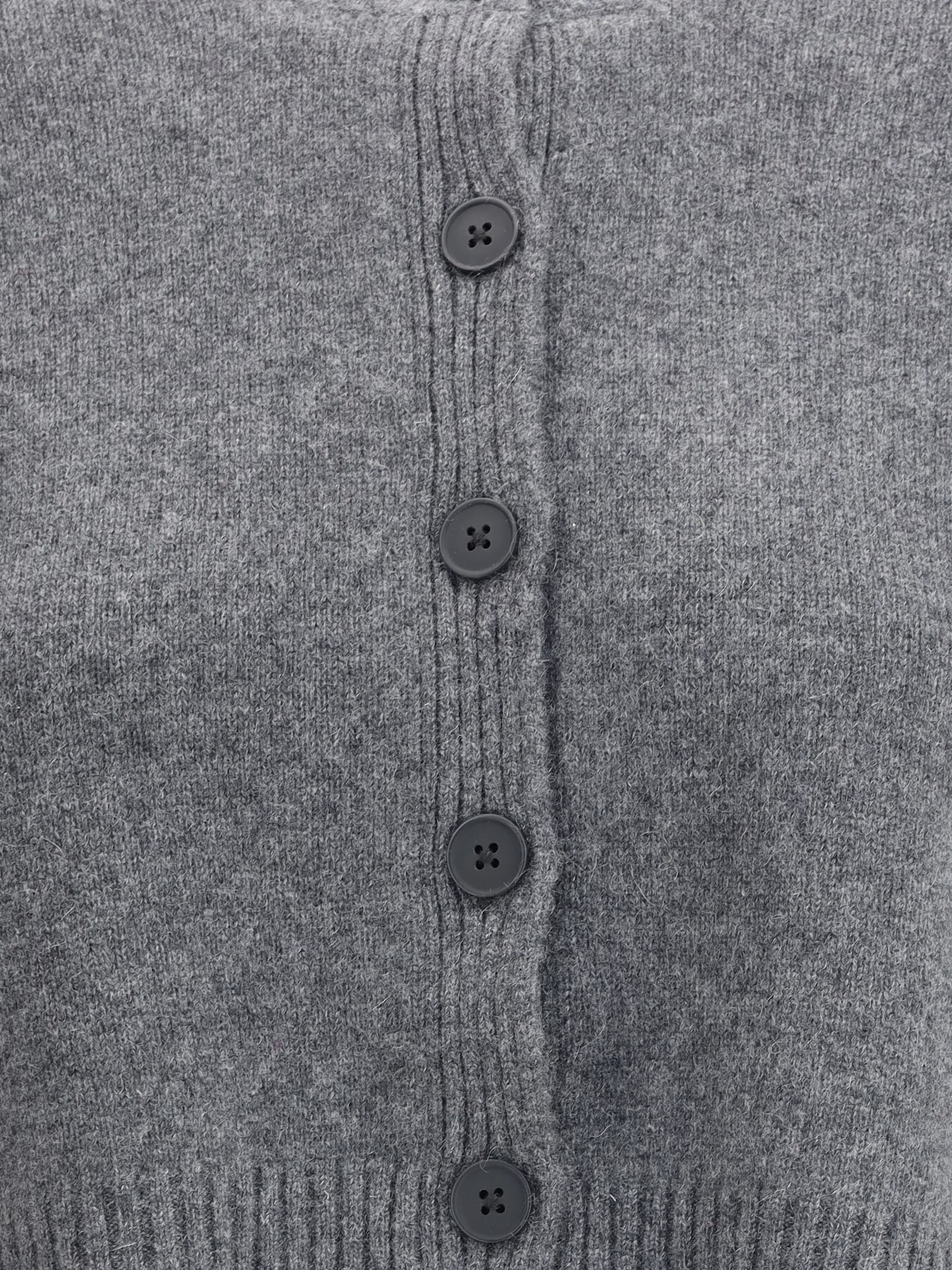 Loulou Studio Loulou Charcoal Cashmere Zephir Cardigan In Gray