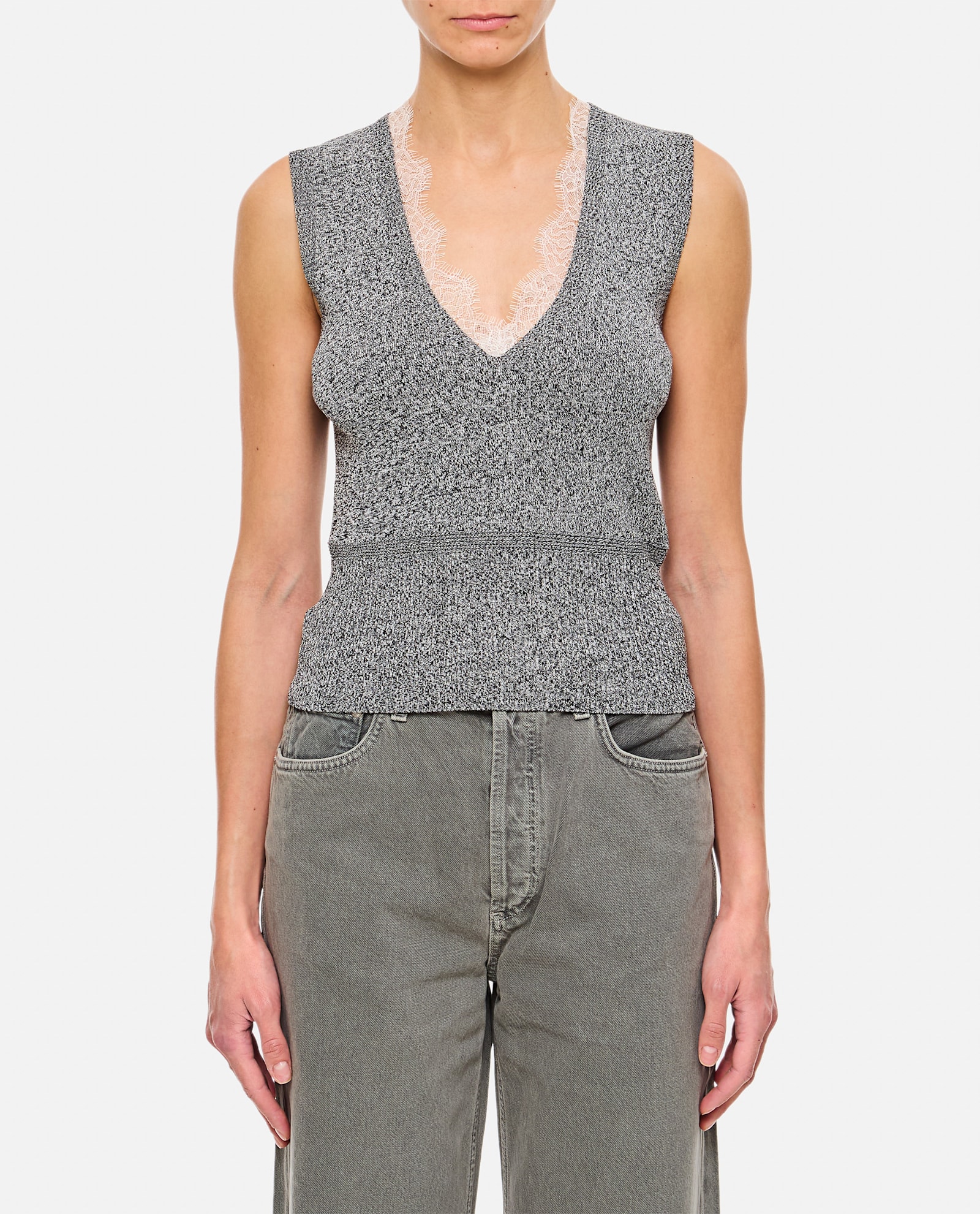 J.W. Anderson J. W. Anderson Lace Trim V Neck Vest