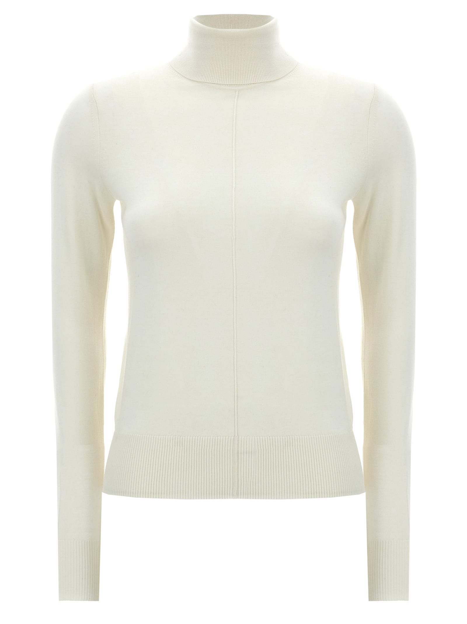 Chloé Chloe Iconic Milk Turtleneck Knitted Sweater In White