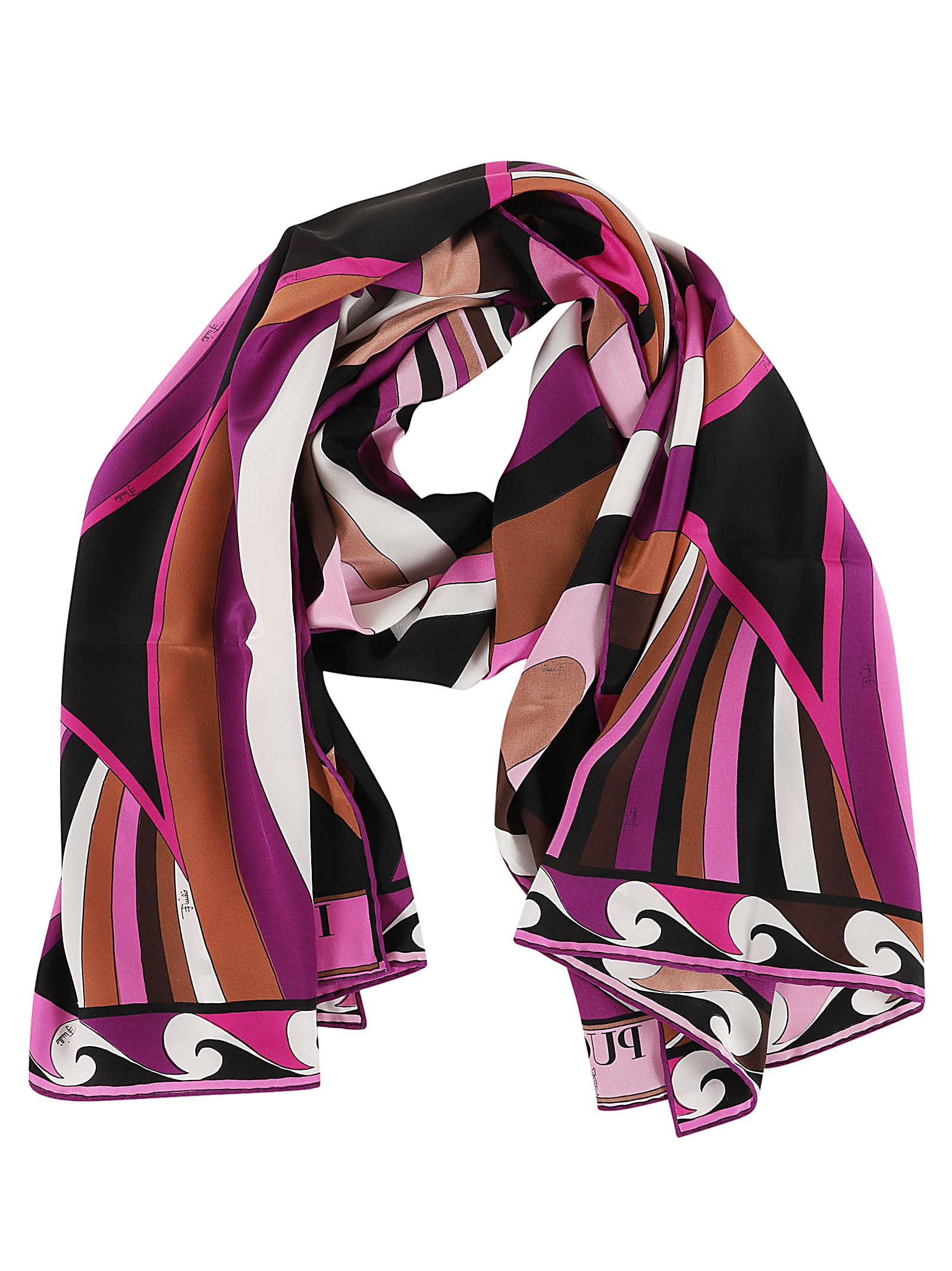 Shop Pucci Hijab - Crepe De Chine In Purple