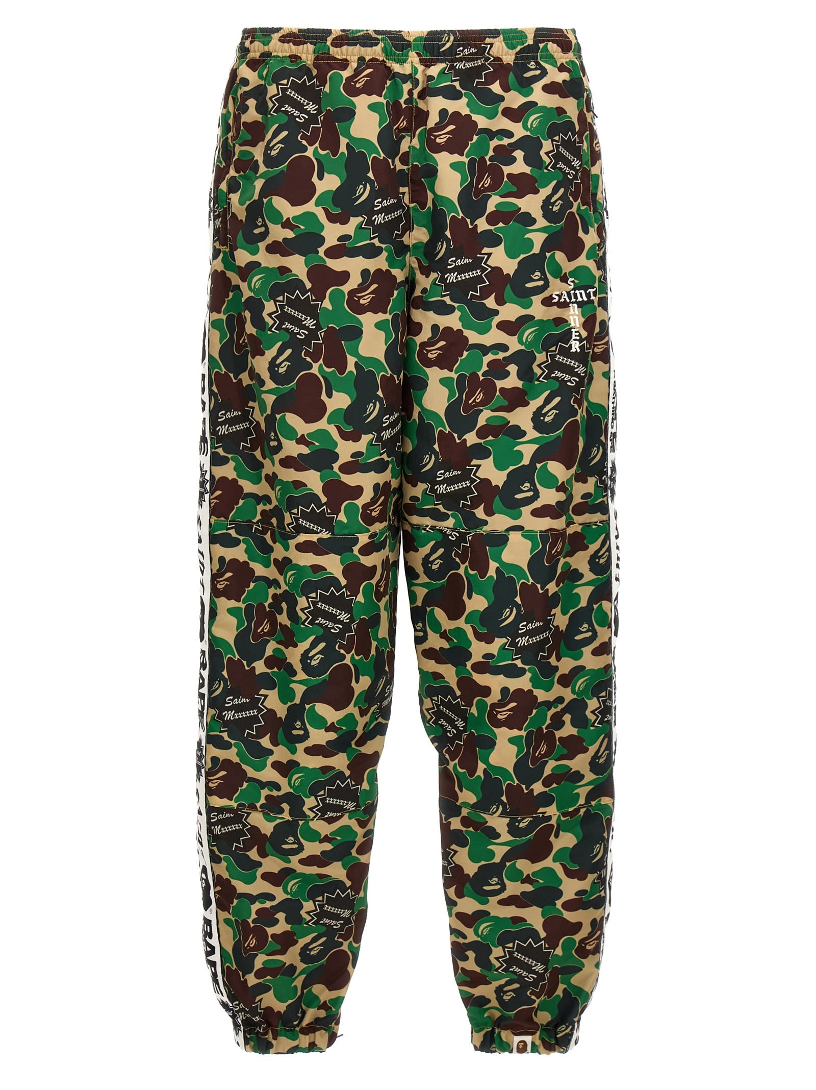 Shop Saint Mxxxxxx Saint Michael X A Bathing Ape Joggers In Multicolor