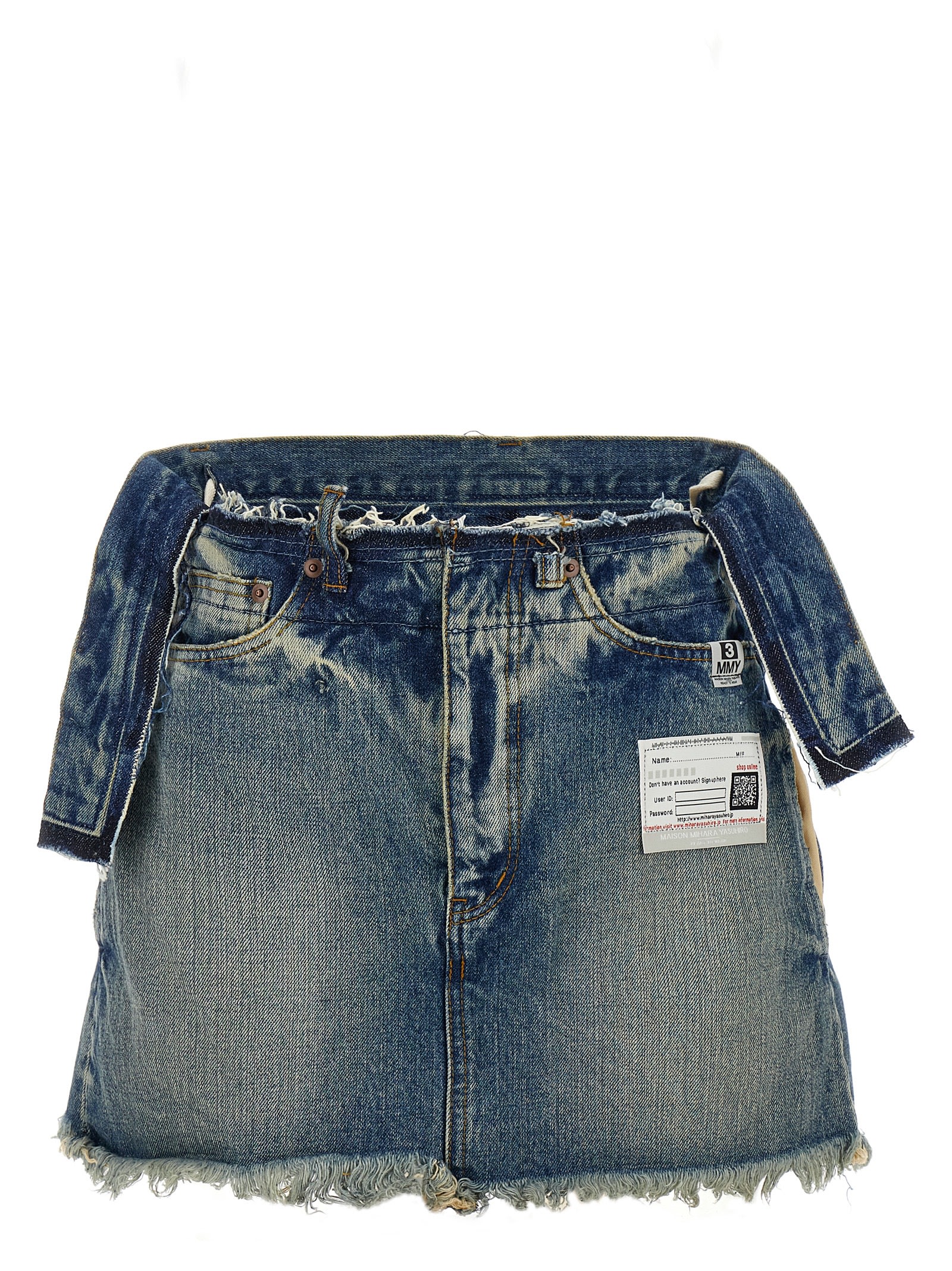 Shop Miharayasuhiro Skort Denim In Blue