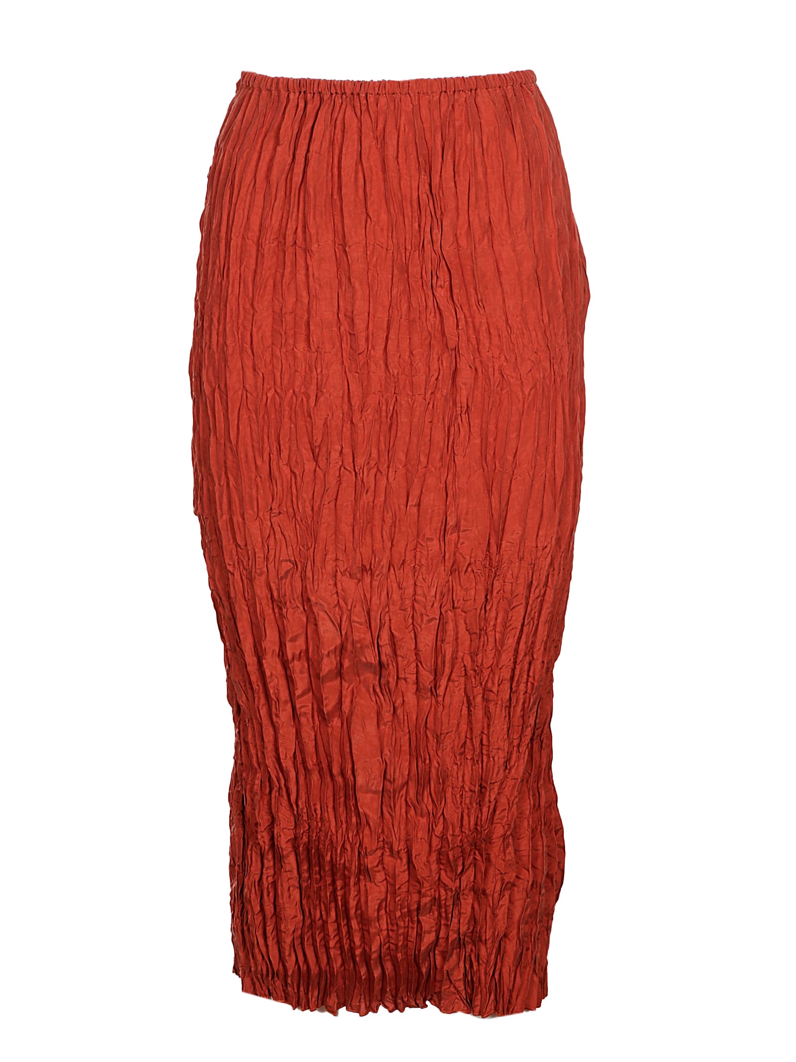 Totême Crinkled Silk Midi Skirt