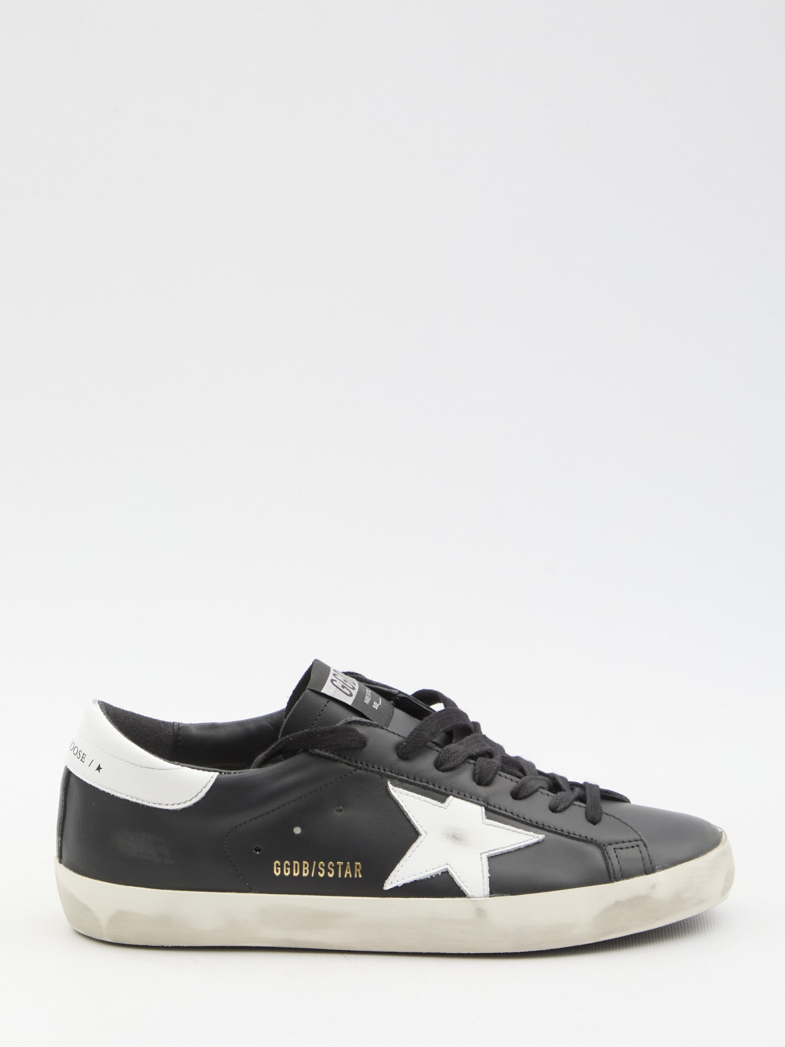 Shop Golden Goose Super-star Sneakers In Black