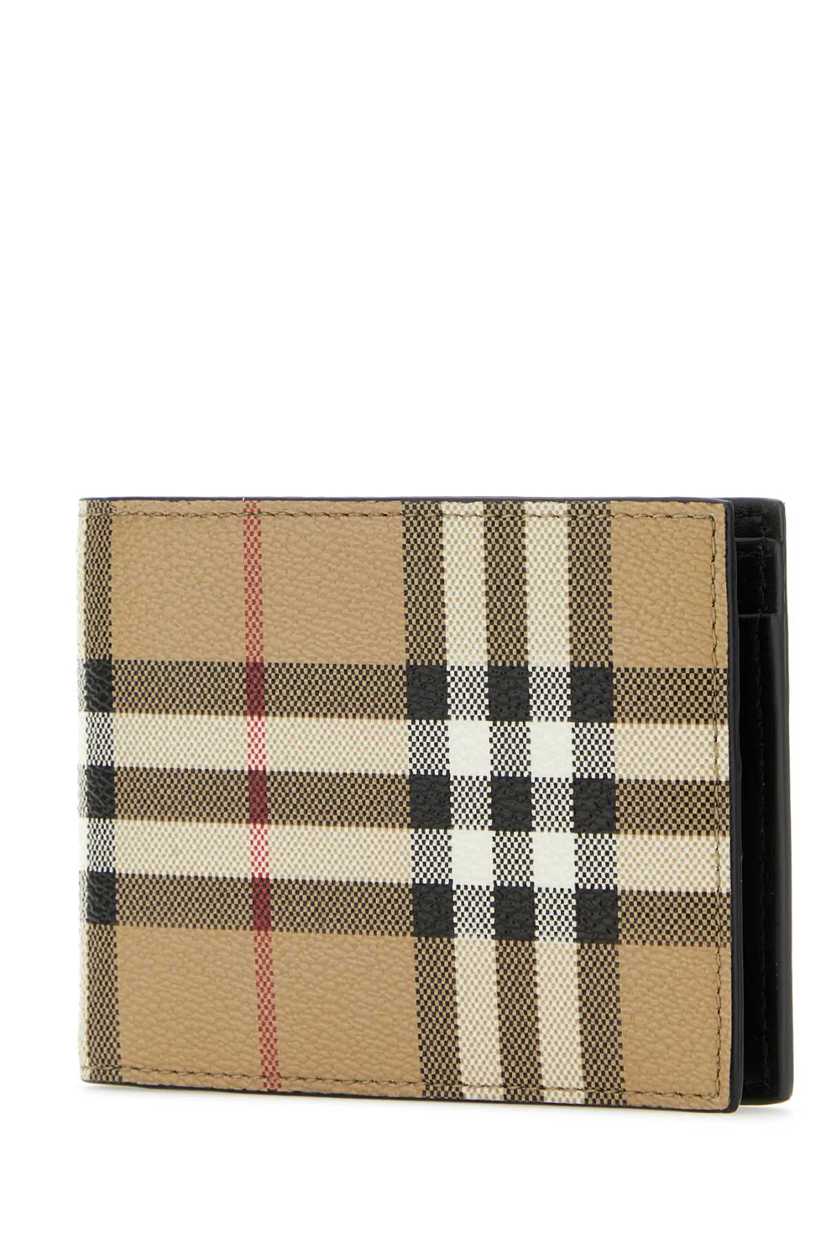 Shop Burberry Printed E-canvas Wallet In Archivebeige