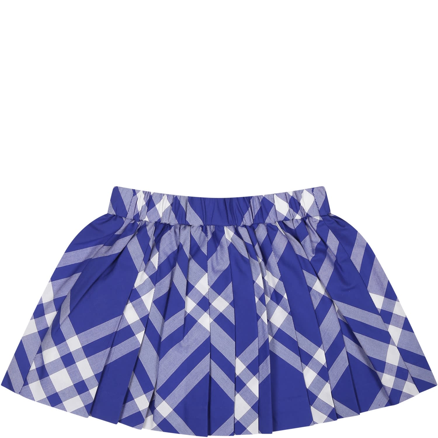 Shop Burberry Blue Skirt For Baby Girl