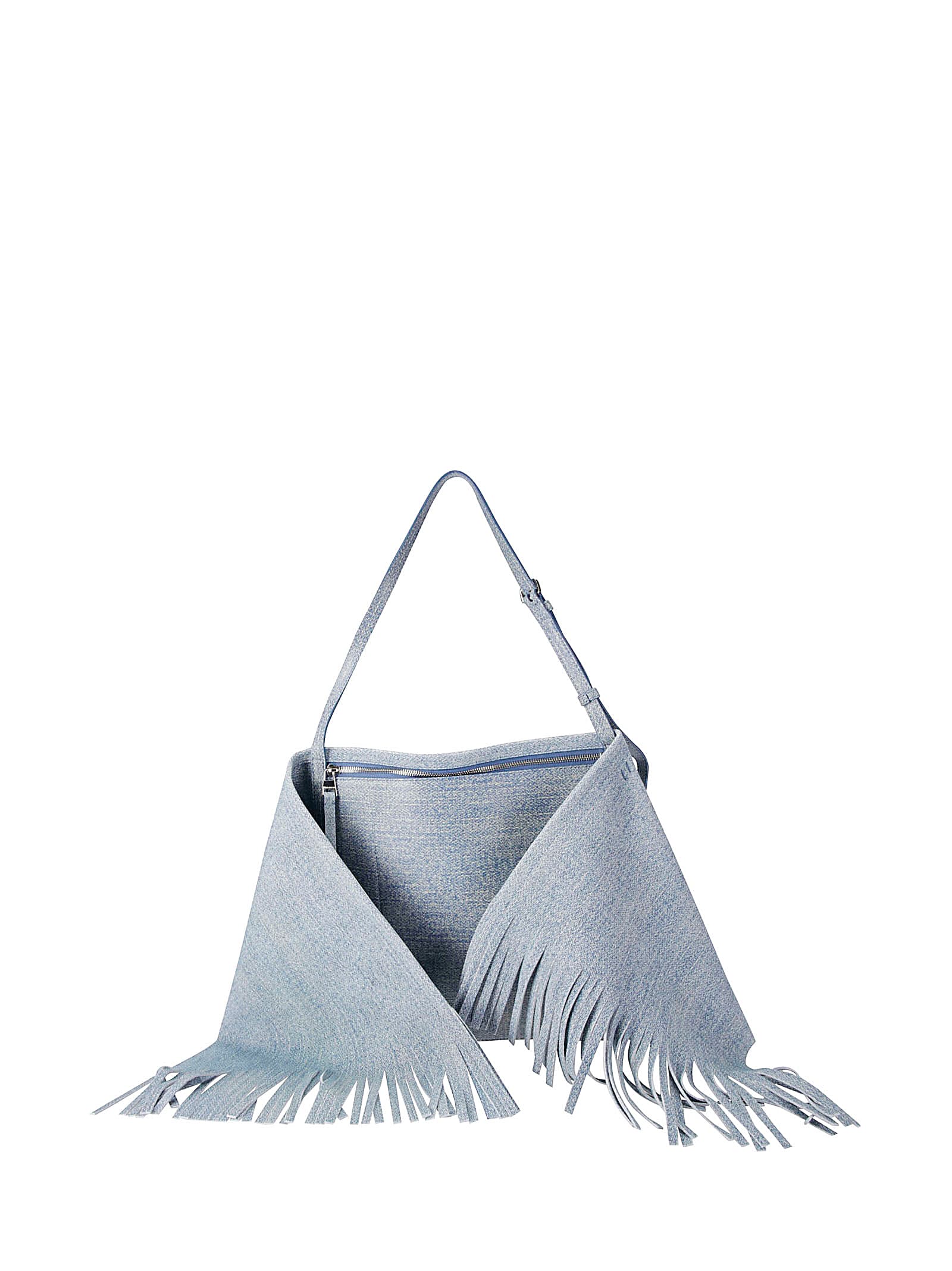 Jw Anderson Blue Suede Shoulder Bag In Blue