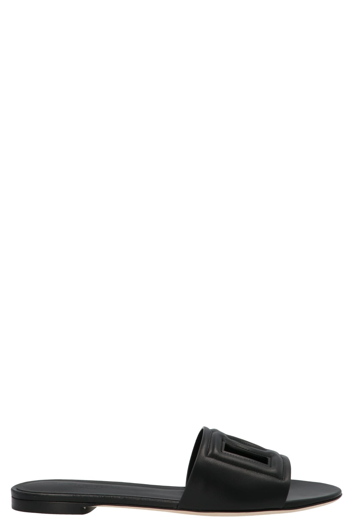 Shop Dolce & Gabbana Logo Sandals In Black