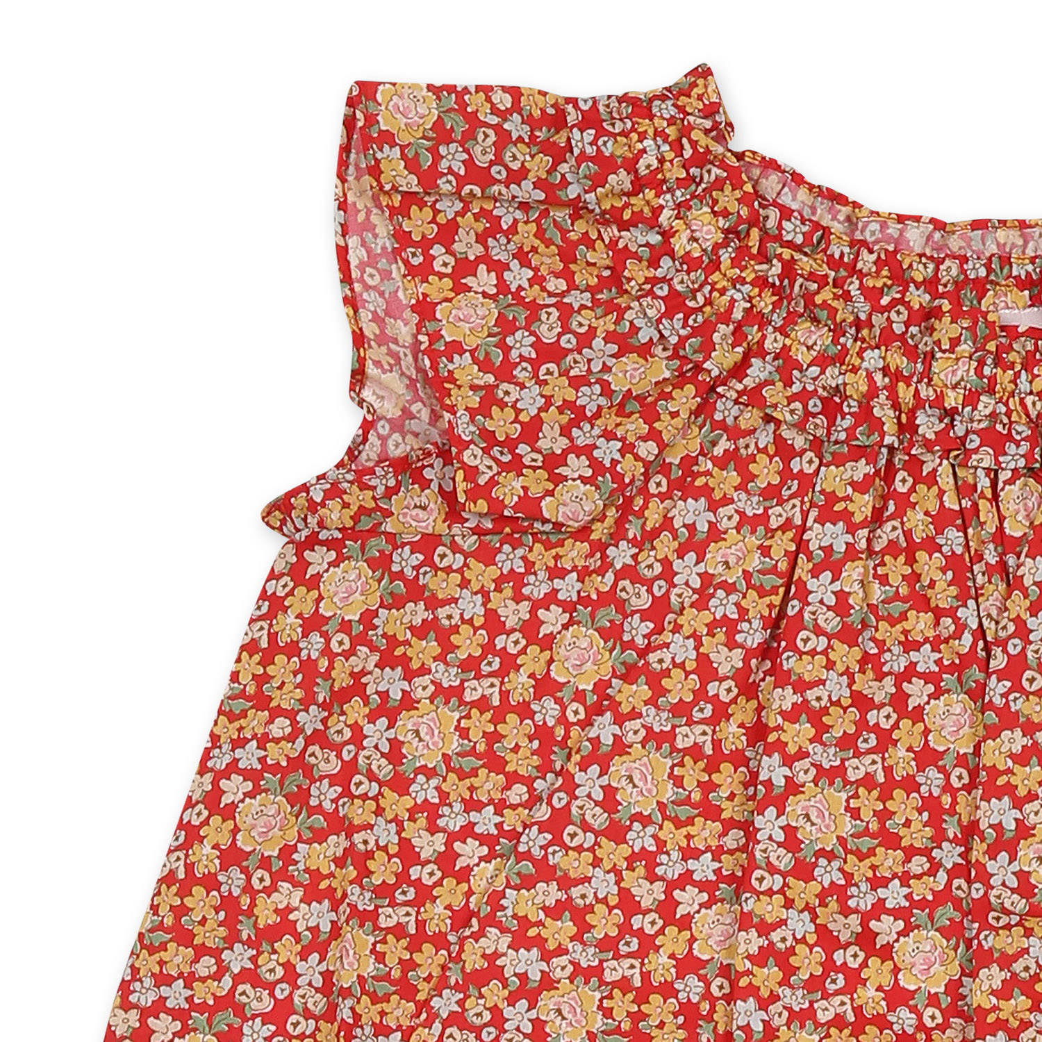 Bonpoint Red Dress For Baby Girl With Floral Print In Red