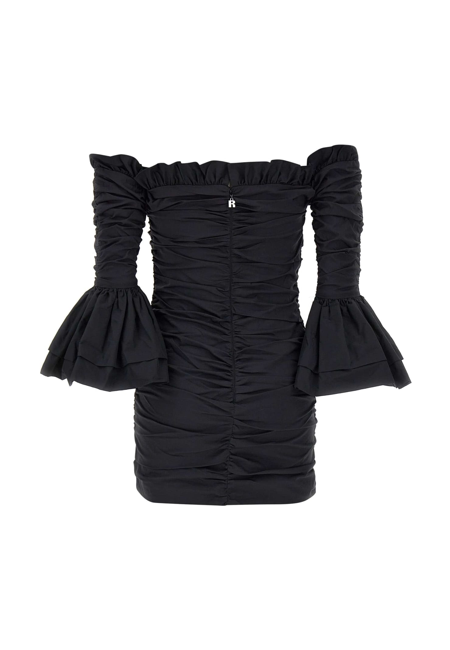 Rotate Birger Christensen Rotate Ruffled Mini Dress In Black