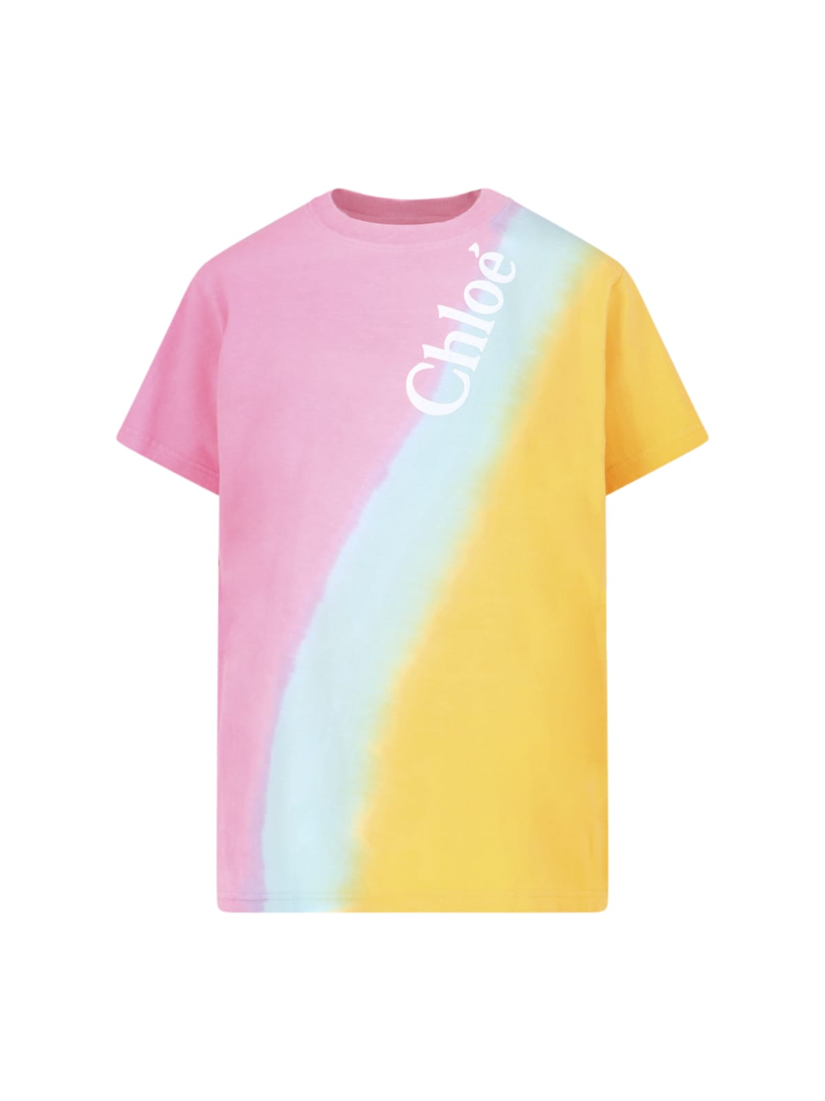 Shop Chloé Tie-dye Effect T-shirt In Multicolor