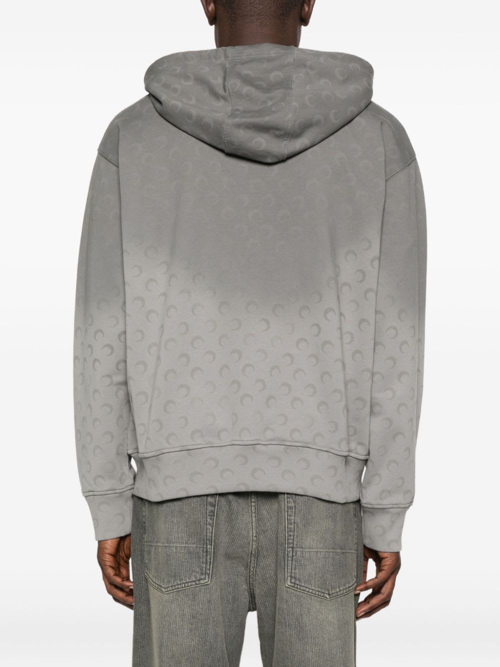 Marine Serre Gray Cotton Sweatshirt In Gray