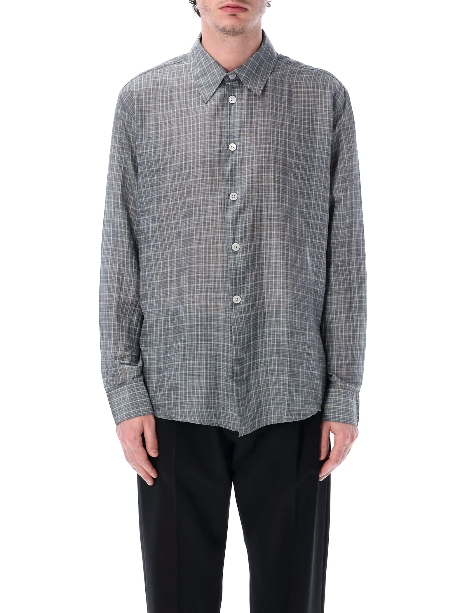 Our Legacy Checked Pattern Button-down Collar Shirt