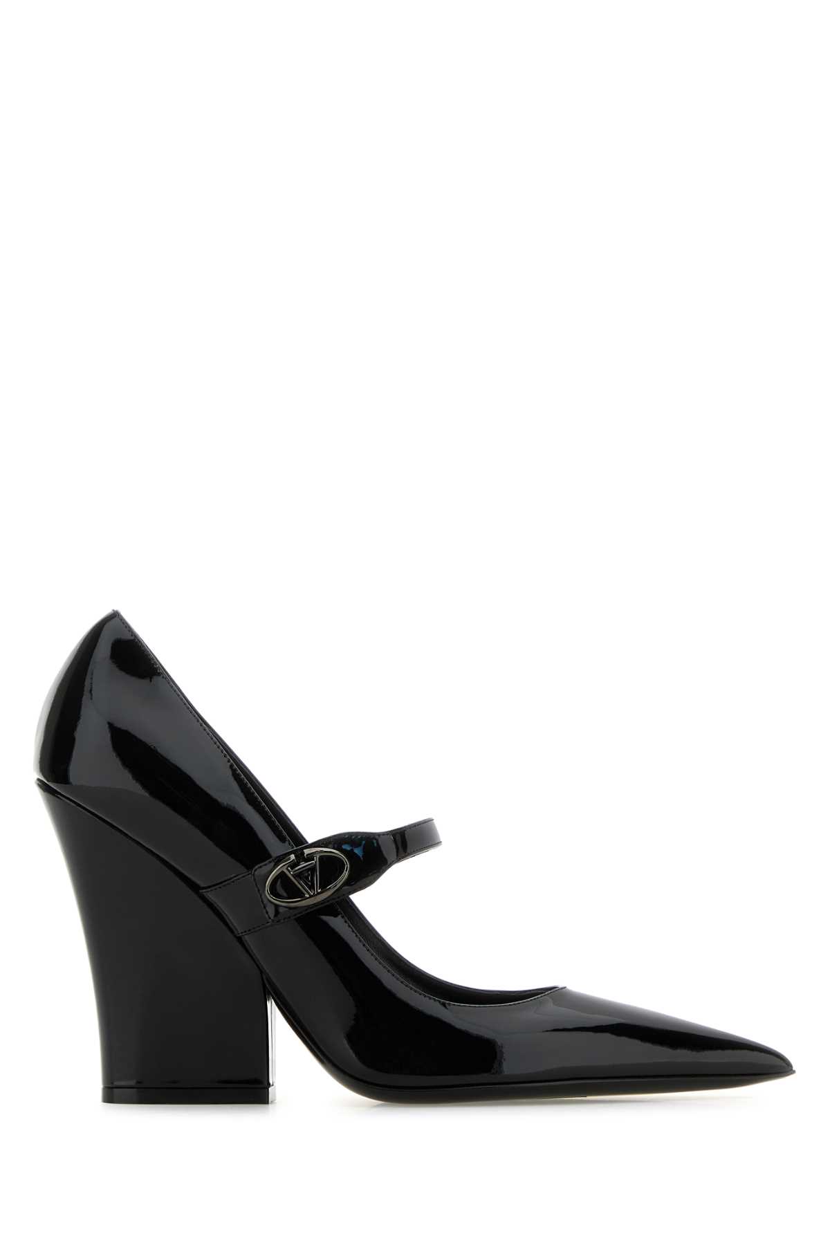 Shop Valentino Black Leather Pumps In Nero