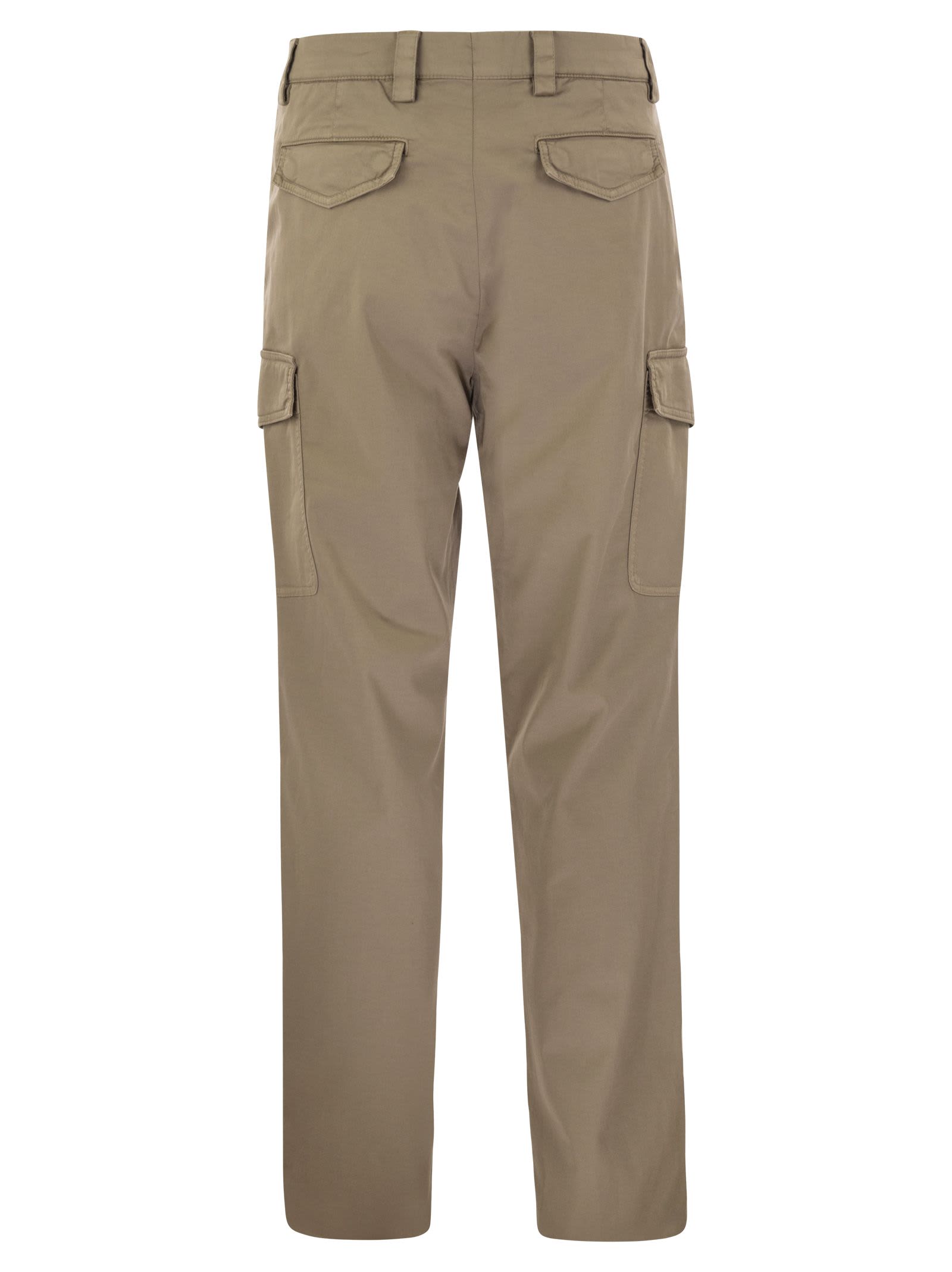 Shop Brunello Cucinelli Garment-dyed Leisure Fit Trousers In Hazelnut