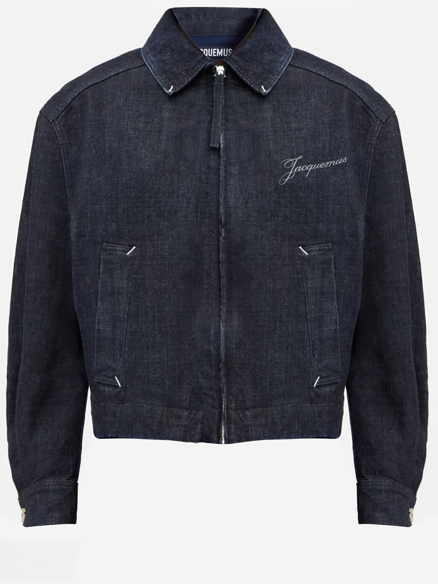 Jacquemus De-nîmes Canevas Denim Jacket In Blue
