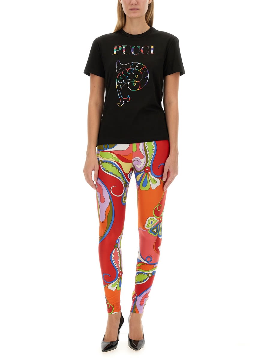 Shop Pucci T-shirt With Logo In Black