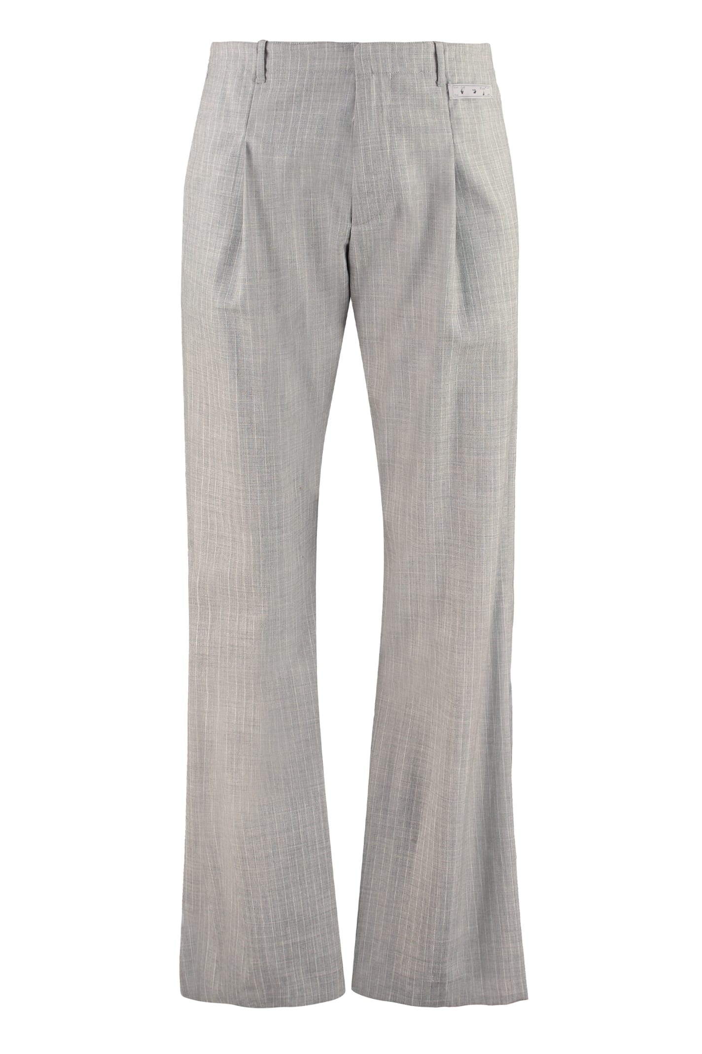 Off-White Wool Straight-leg Trousers