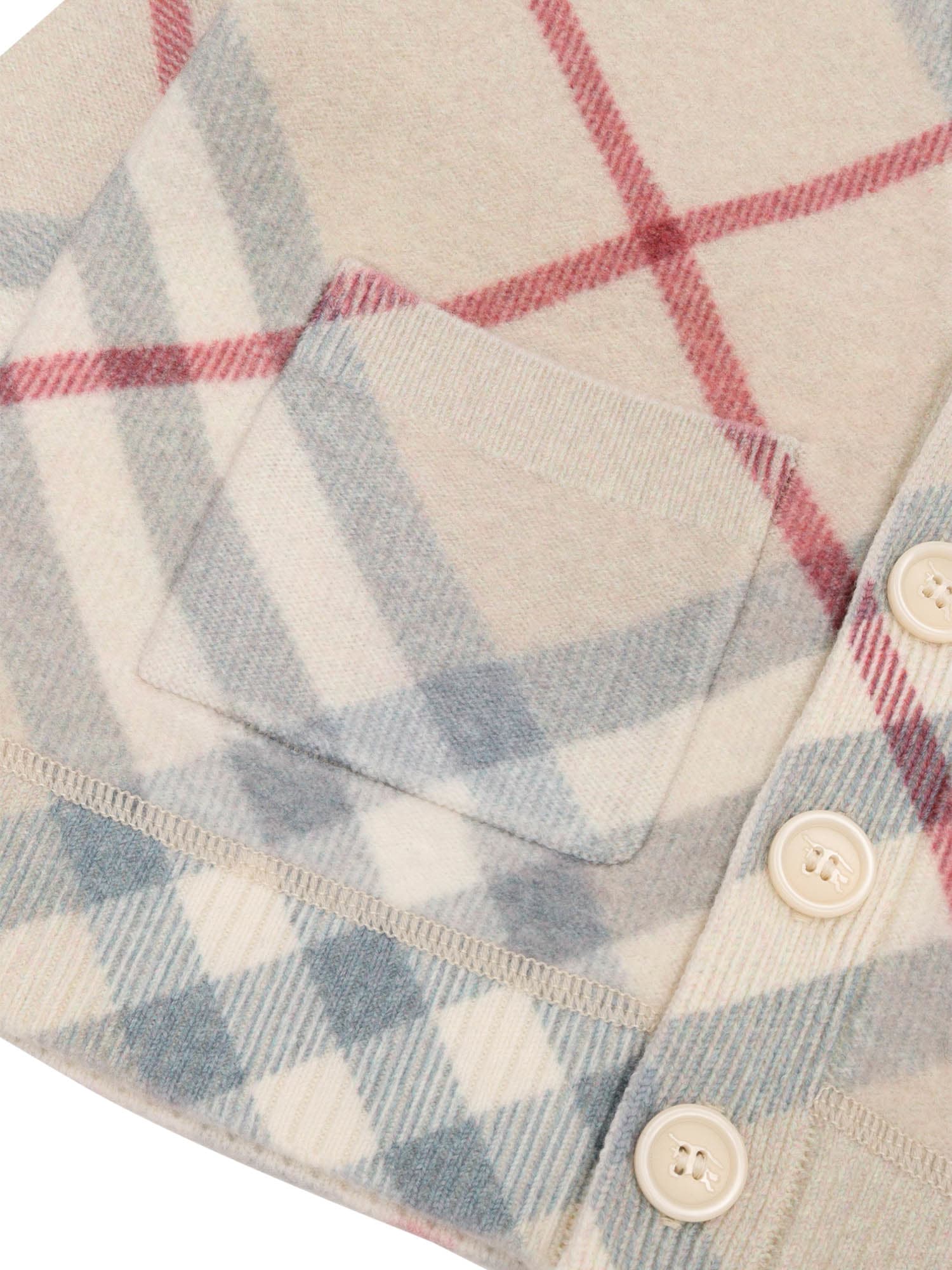 Burberry Wool Cardigan In Grey