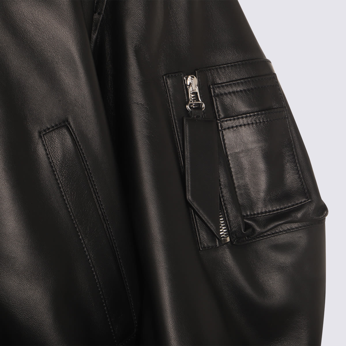 Attico Jackets Blacks And Greys In Black
