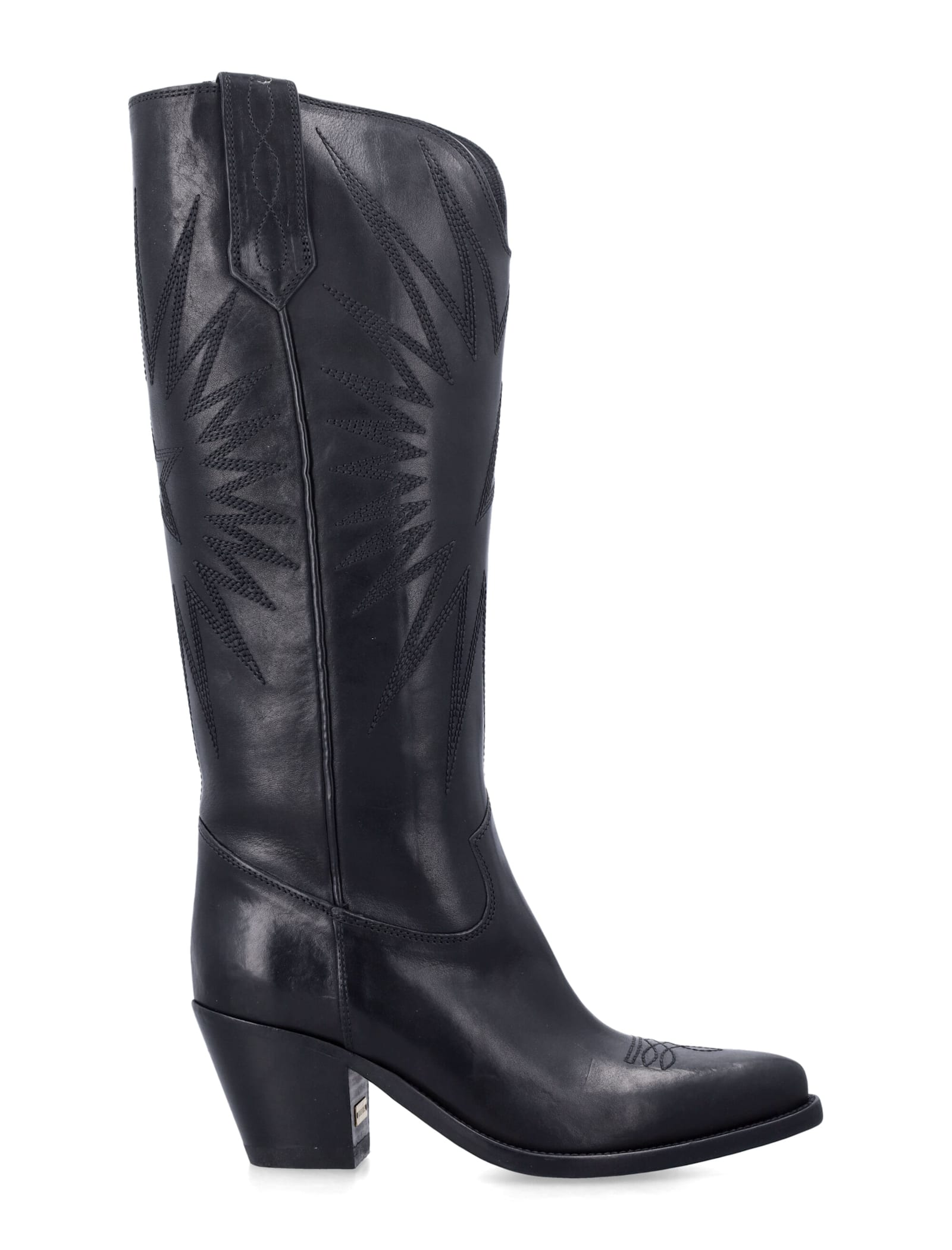 Golden Goose Wish Star Black Leather Boots