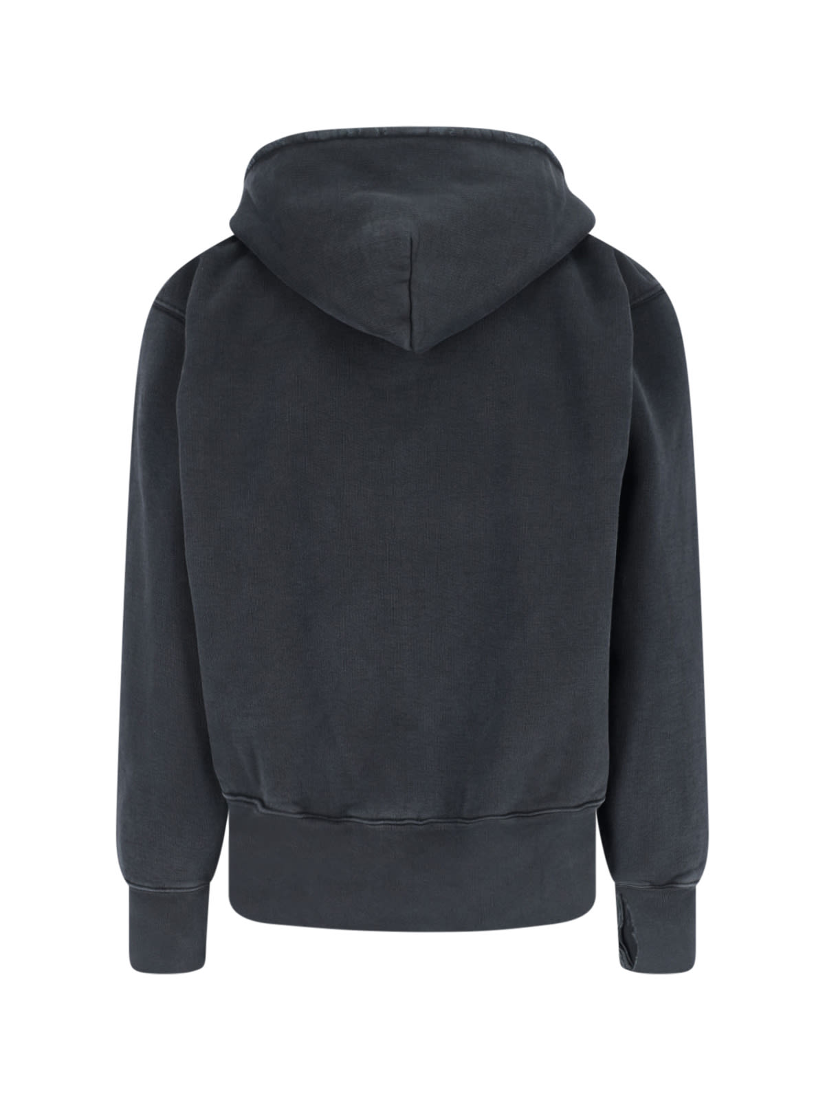 Our Legacy Relic Cropped Distressed Cotton-jersey Hoodie In Black