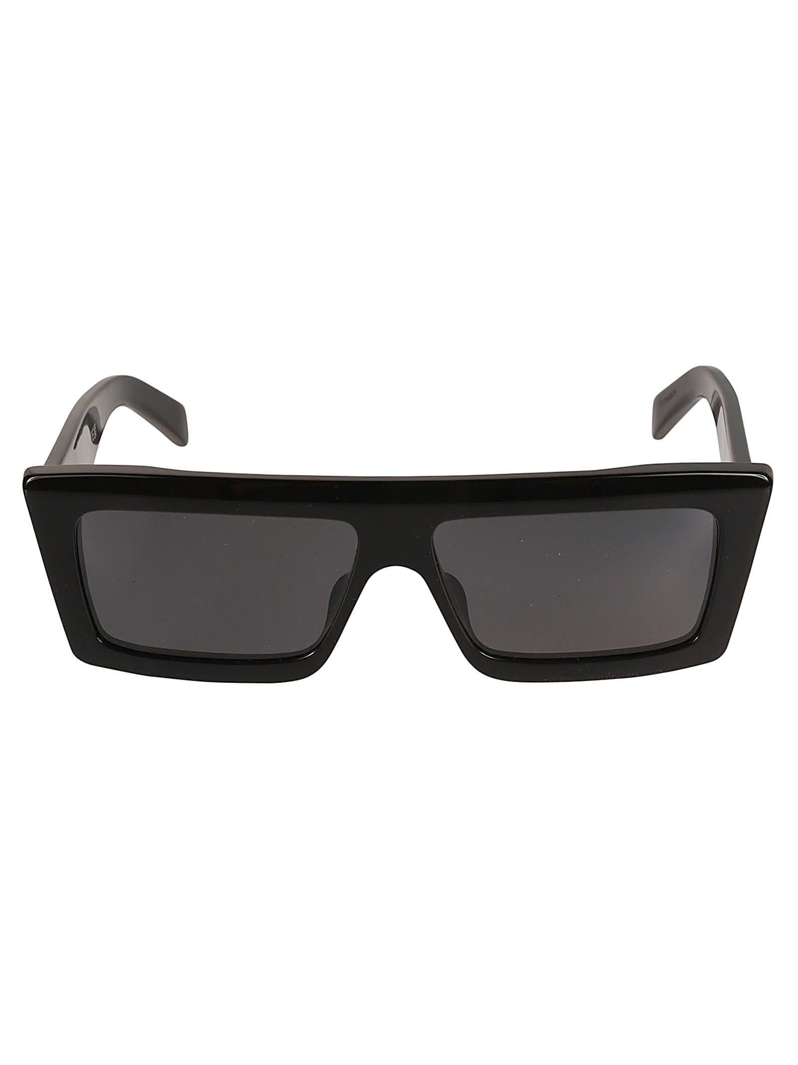 Celine Flat Top Rectangular Lens Sunglasses In Black