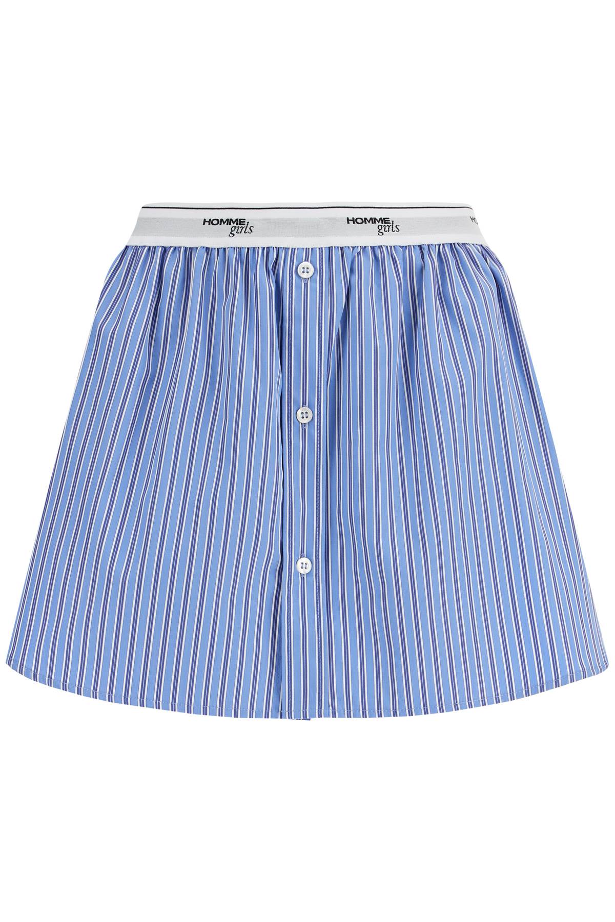 Blue Striped Mini Skirt