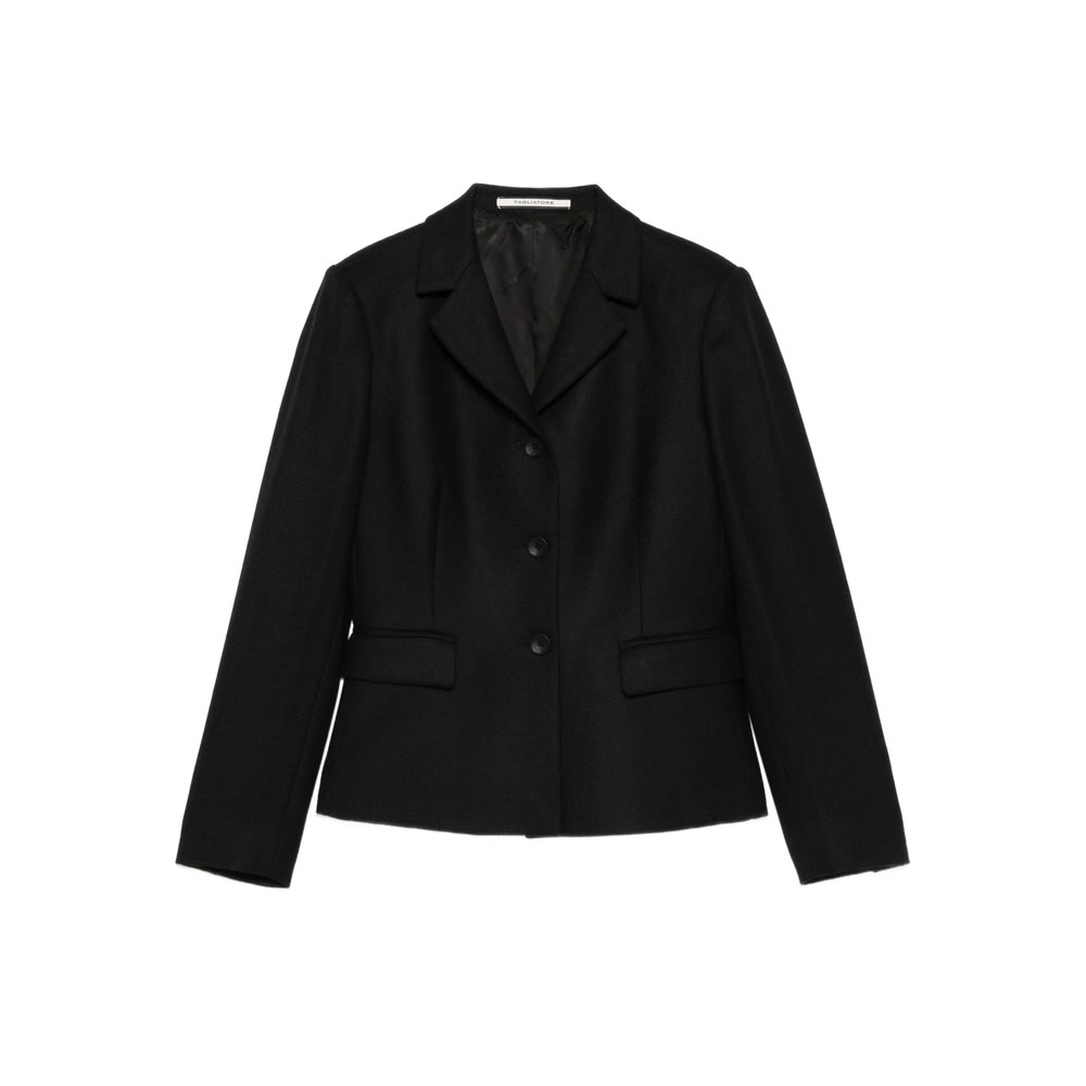 Tagliatore Three-button Wool Jacket In Black