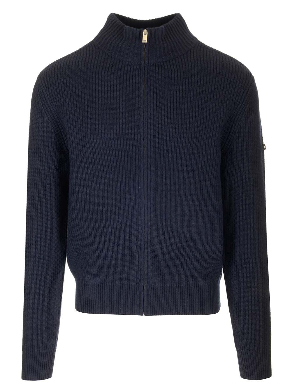 Shop Apc Wool Cardigan In Blue