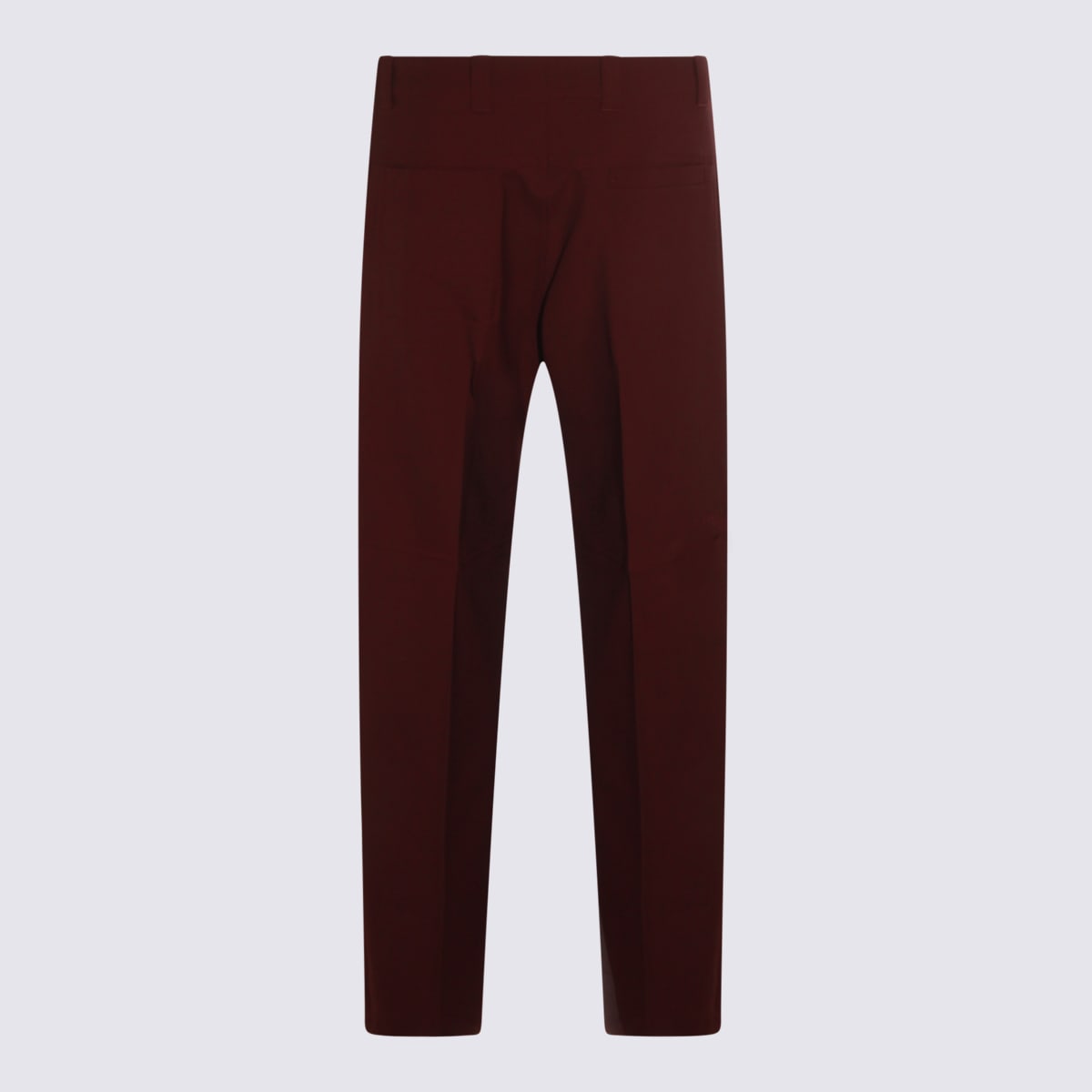 Gucci Red Wool Pants In Burgundy