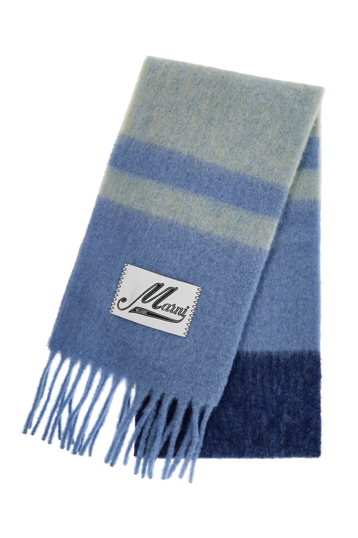 Shop Marni Mohair Scarf For Stylish In Lake (blue)