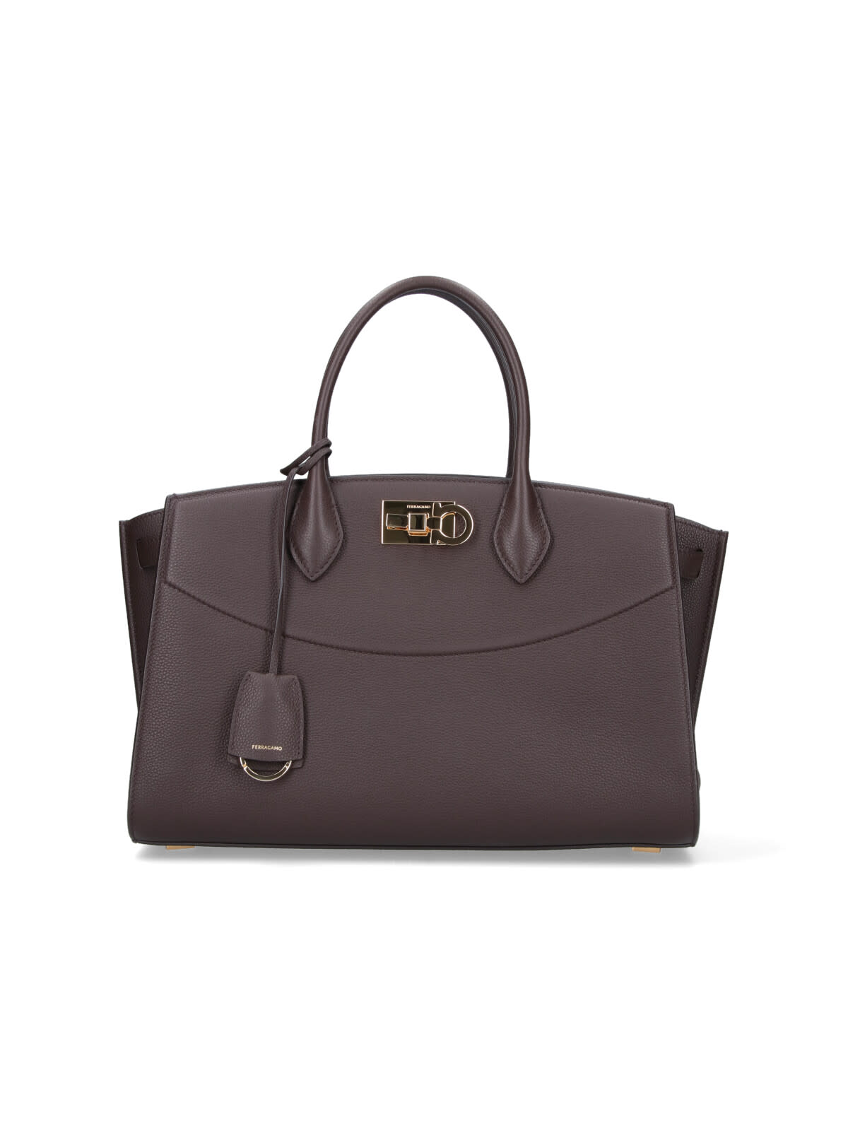 Ferragamo Studio Soft Large Bag In Brown