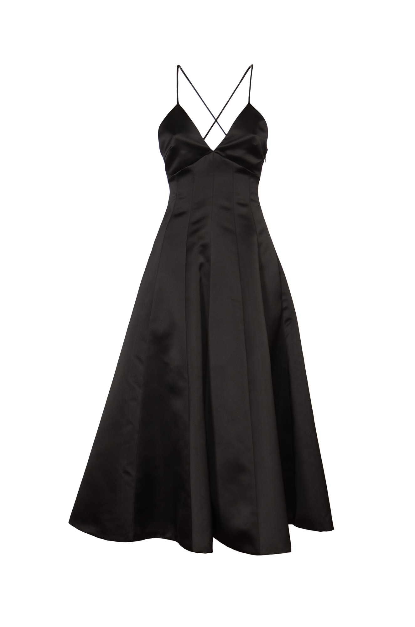 Shop Philosophy Di Lorenzo Serafini Stringed Strap Long Dress In Black
