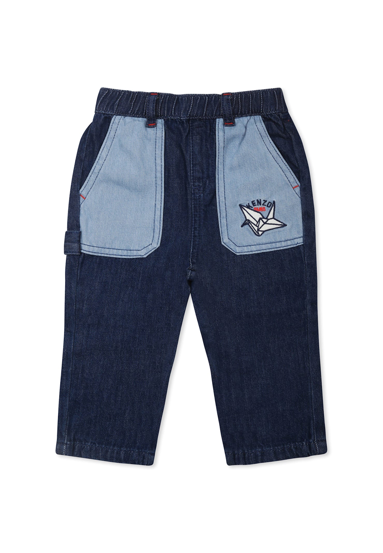 Kenzo Denim Jeans For Baby Boy With Logo In Denim